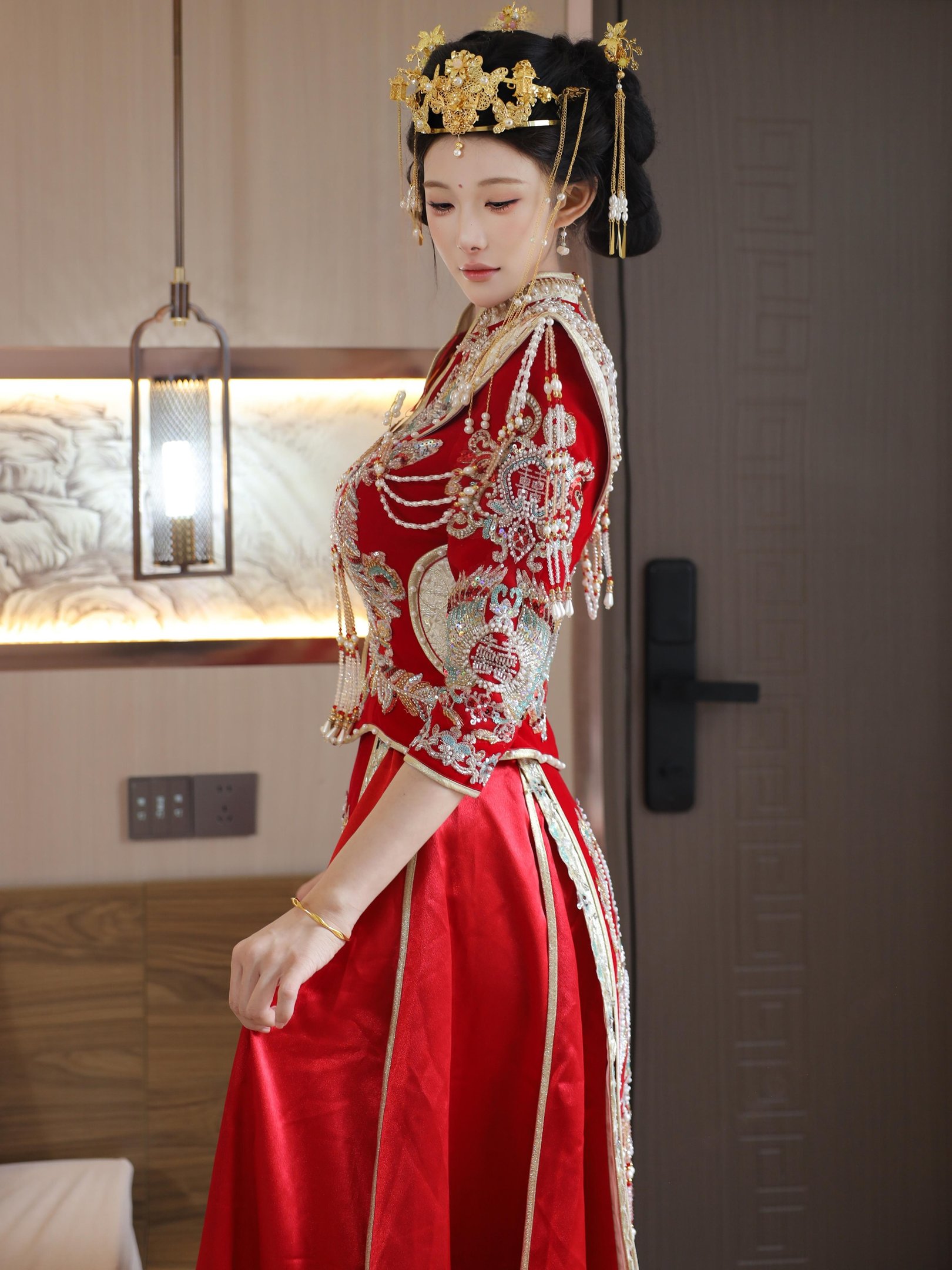 ลูกแพร์ครีม - Xiuhe สวมใส่ 113P