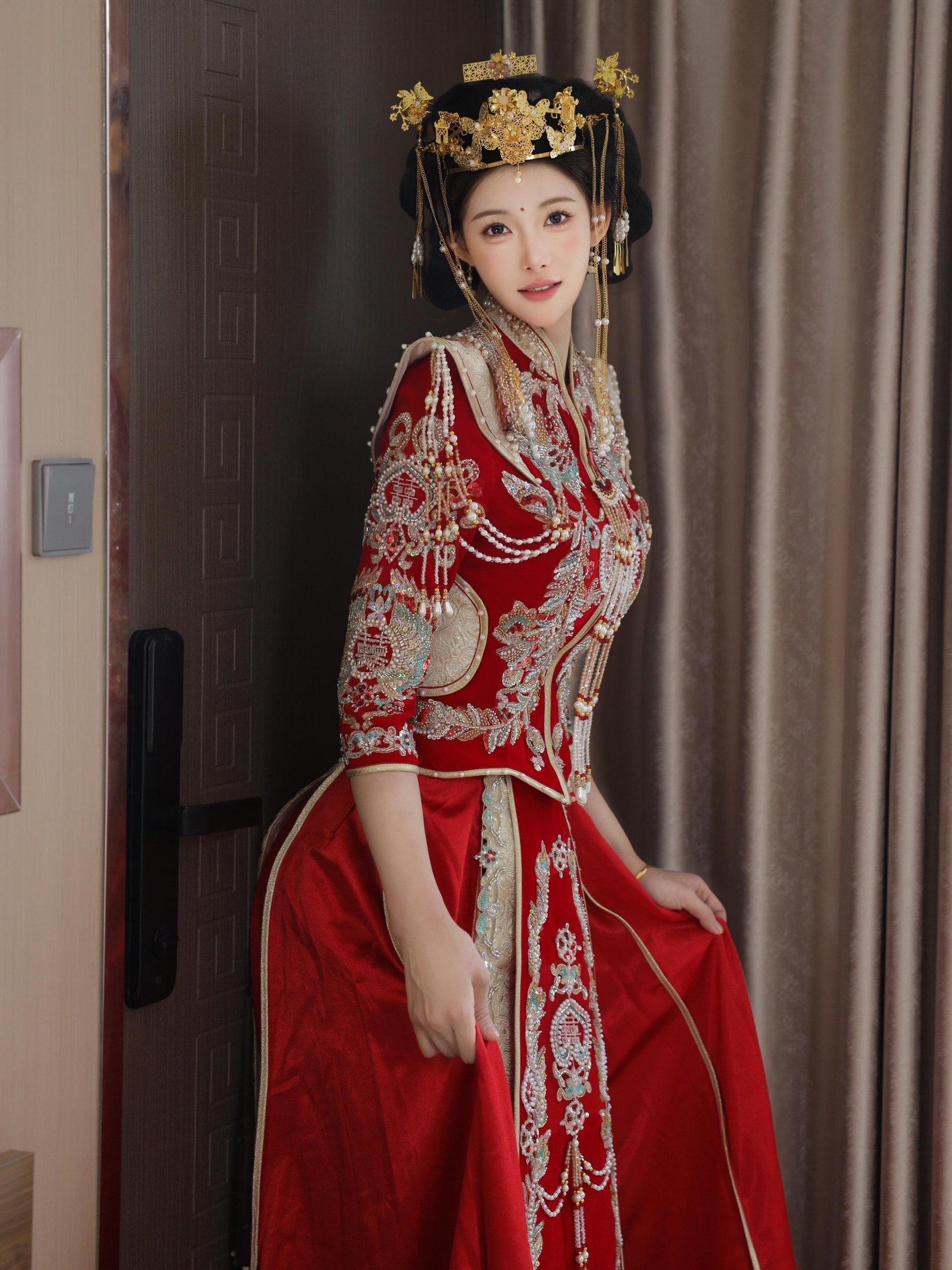 ลูกแพร์ครีม - Xiuhe สวมใส่ 113P
