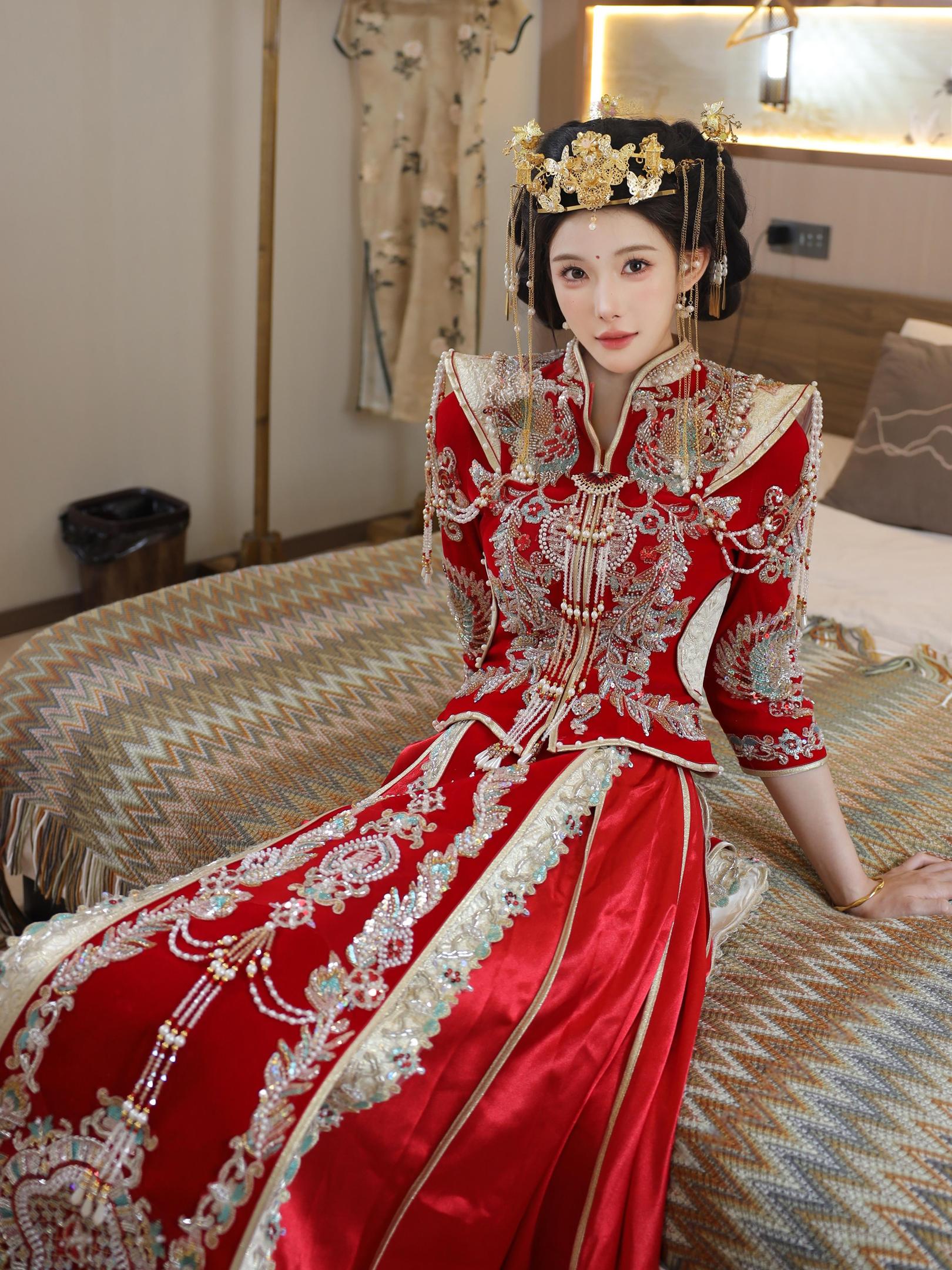 ลูกแพร์ครีม - Xiuhe สวมใส่ 113P