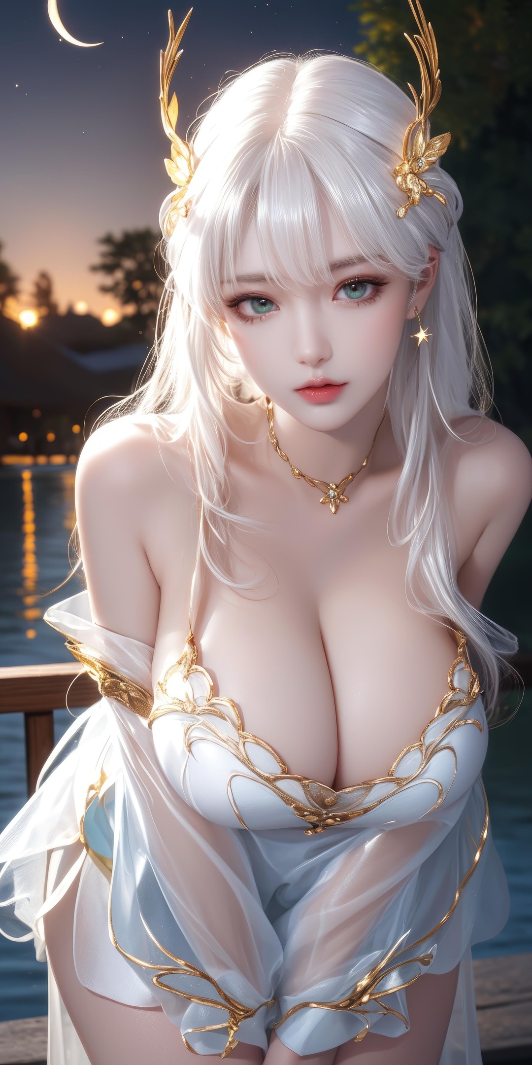 AI生成アニメ少女 - [拟真写实] 貂蝉 金色の真夏の夜の夢 紫髪の舞姫ビキニ 黒ストッキング開脚極致肉感無修正 66P