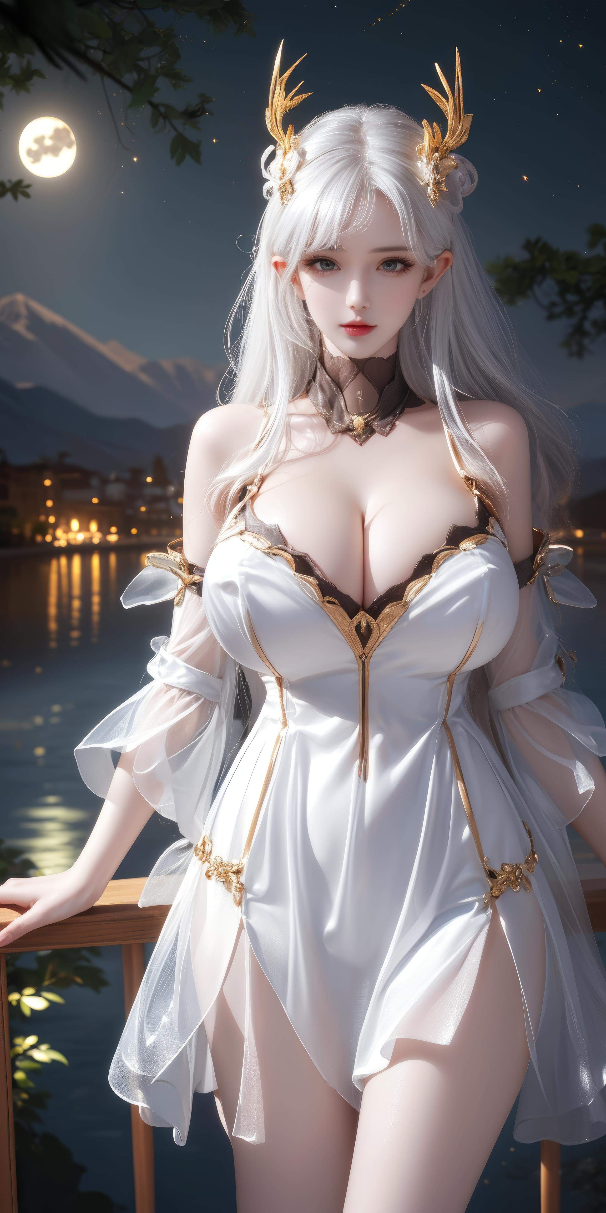 AI生成アニメ少女 - [拟真写实] 貂蝉 金色の真夏の夜の夢 紫髪の舞姫ビキニ 黒ストッキング開脚極致肉感無修正 66P