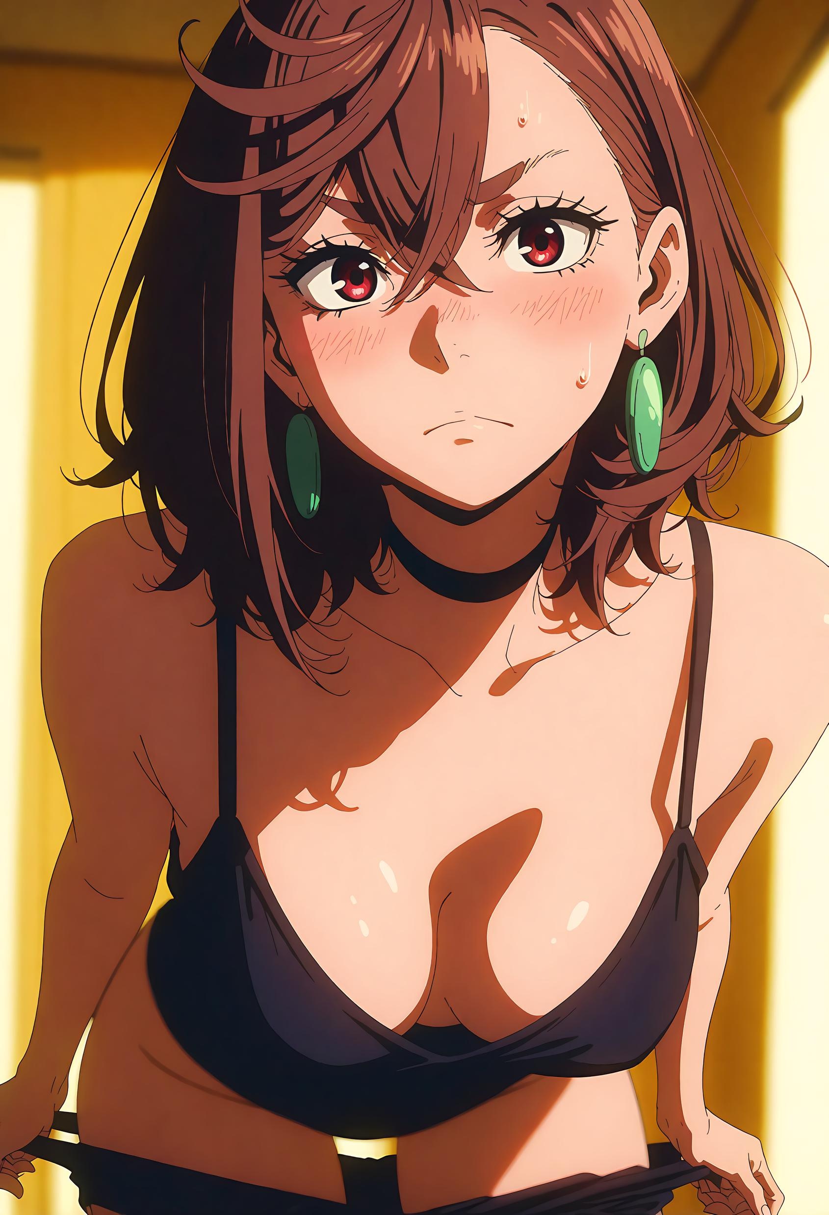 AI Generated Anime Girl - [2D] 绫濑桃 Momo Ayase (Dandadan) 元气短发巨乳少女 校服撕裂开档黑丝 极致肉感无修正 86P