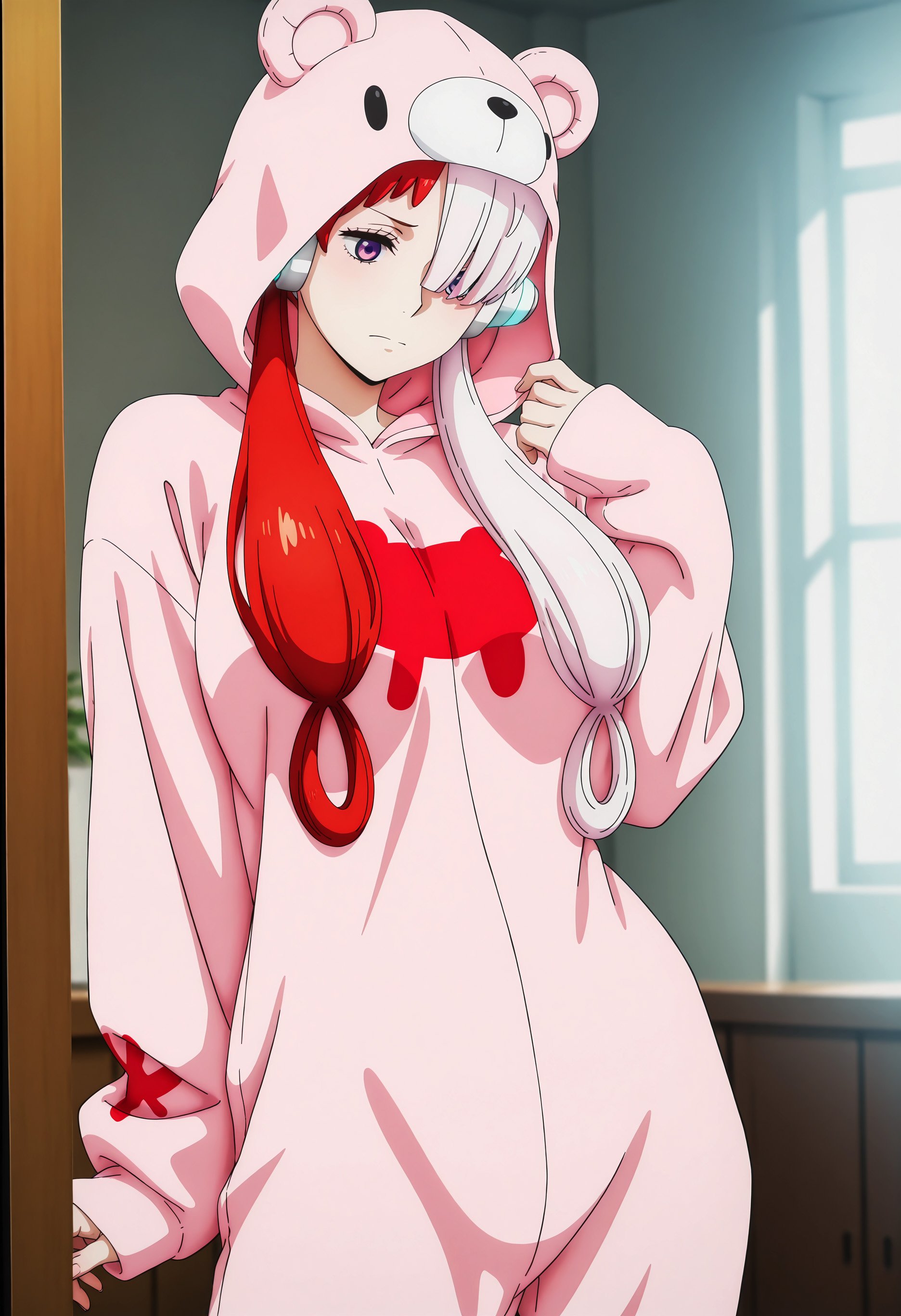 AI Generated Anime Girl - [2D] 乌塔 Uta (航海王：红发歌姬) 红发巨乳歌姬舞台装撕裂 黑丝开档音乐诱惑肉感无修正 47P