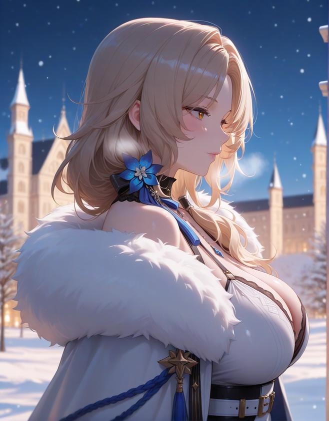 AI Generated Anime Girl - [3D] 鲁德米拉 Ludmilla (胜利女神：妮姬) 银发冰冷女王礼服撕裂 黑丝开档极致肉感无修正 431P