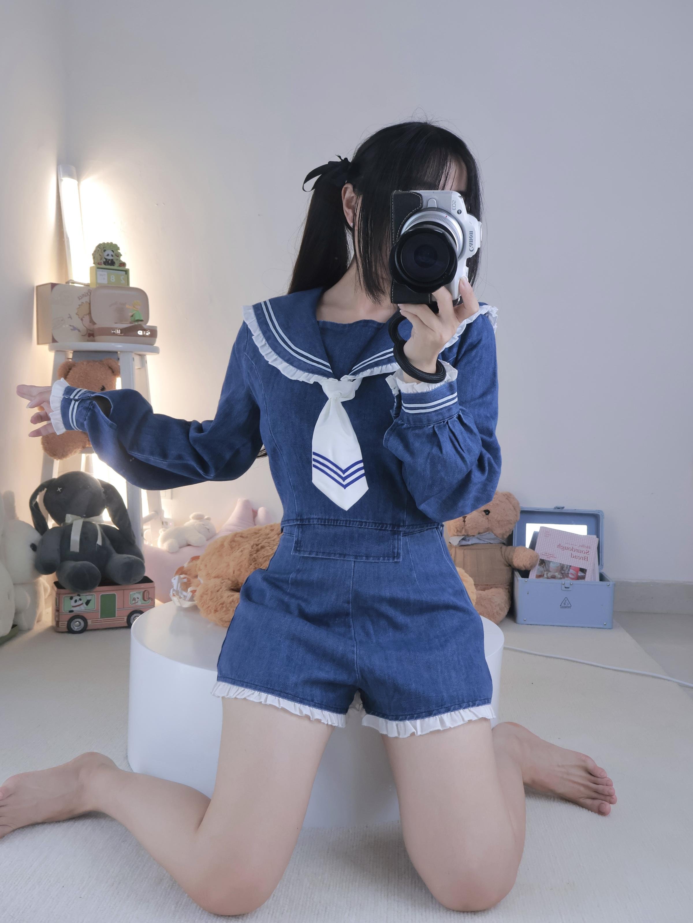 小羊蛋卷 - 背带裤+白丝牛仔水手 22P1V