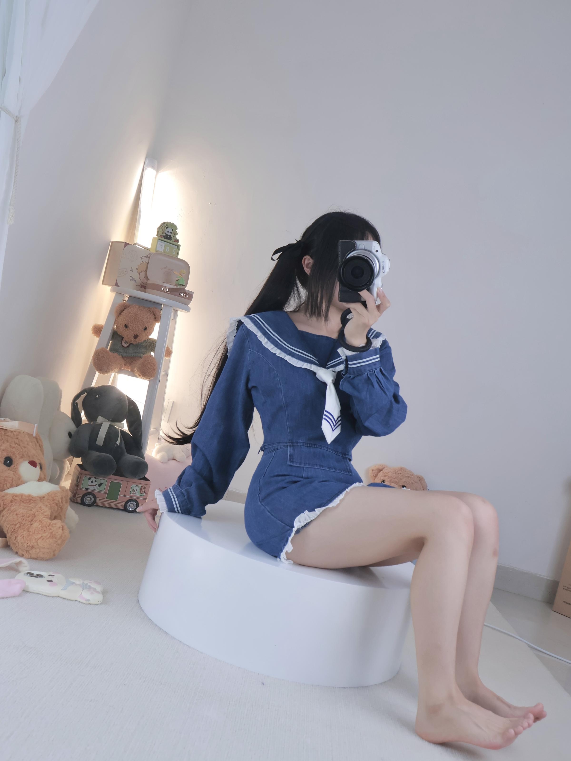 小羊蛋卷 - 背带裤+白丝牛仔水手 22P1V