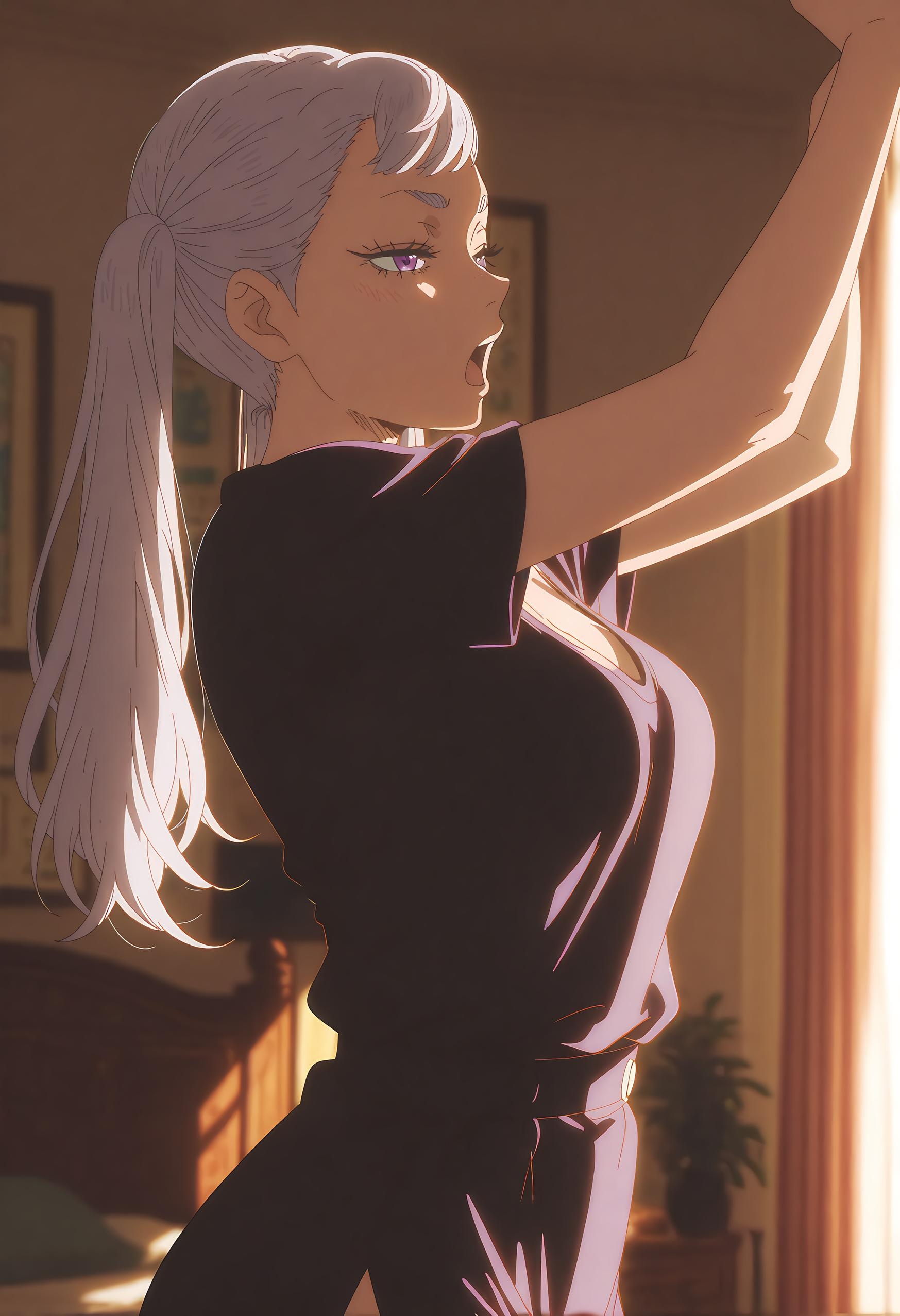 AI Generated Anime Girl - [2D] 诺艾尔·希尔巴 黑牛骑士团银发傲娇大小姐 水魔法女武神铠甲撕裂 巨乳湿身黑丝开档无修正极致调教 43P