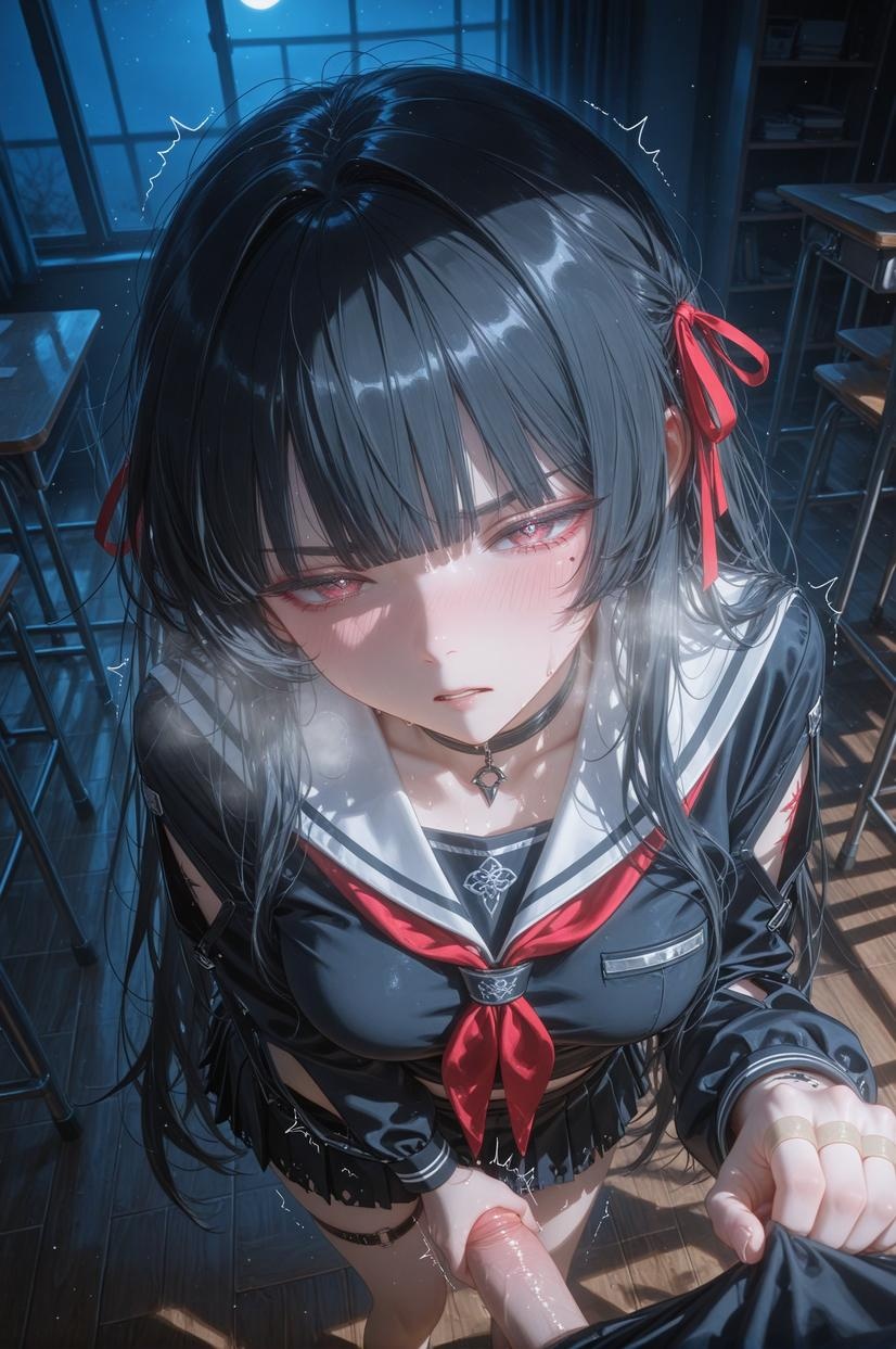 AI Generated Anime Girl - [2D] 朽叶千咲Chisa1：Celistria棕色长发巨乳多角色 学生护士女仆兔女郎透明薄纱 裸围裙开档诱惑 140P