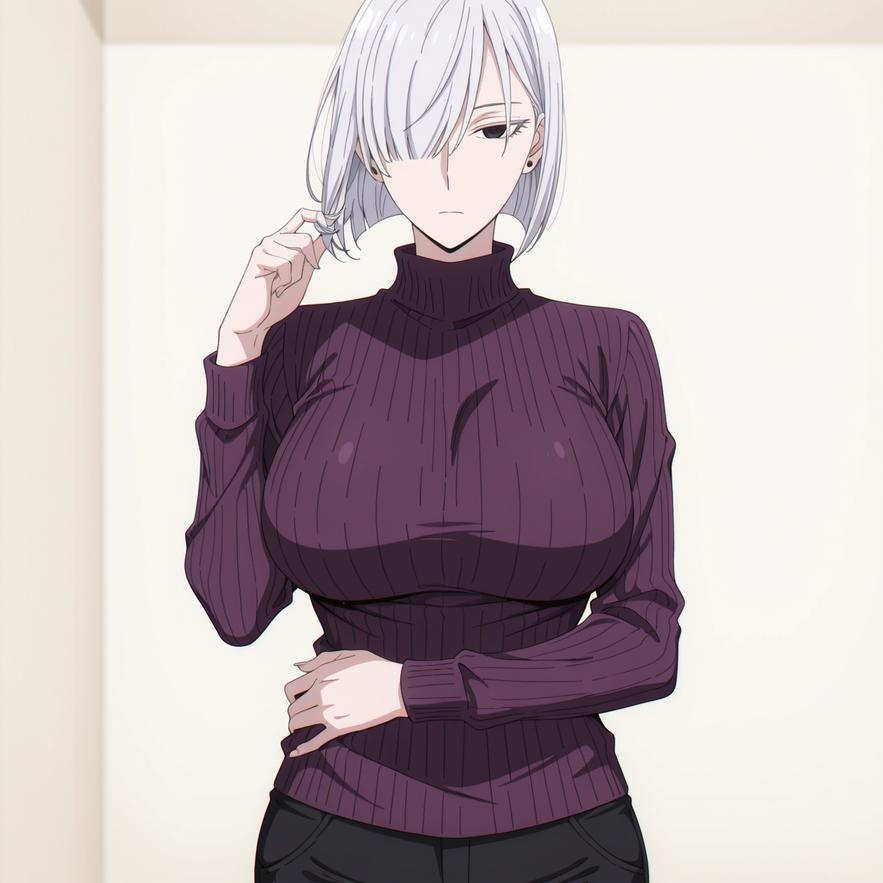 AI Generated Anime Girl - Fiona frost：金发巨乳多角色 学生兔女郎裸围裙透明薄纱 马赛克诱惑 41P