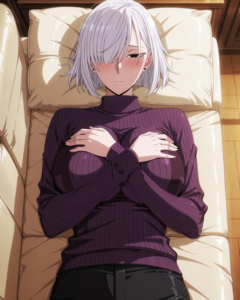 AI Generated Anime Girl - Fiona frost：金发巨乳多角色 学生兔女郎裸围裙透明薄纱 马赛克诱惑 41P