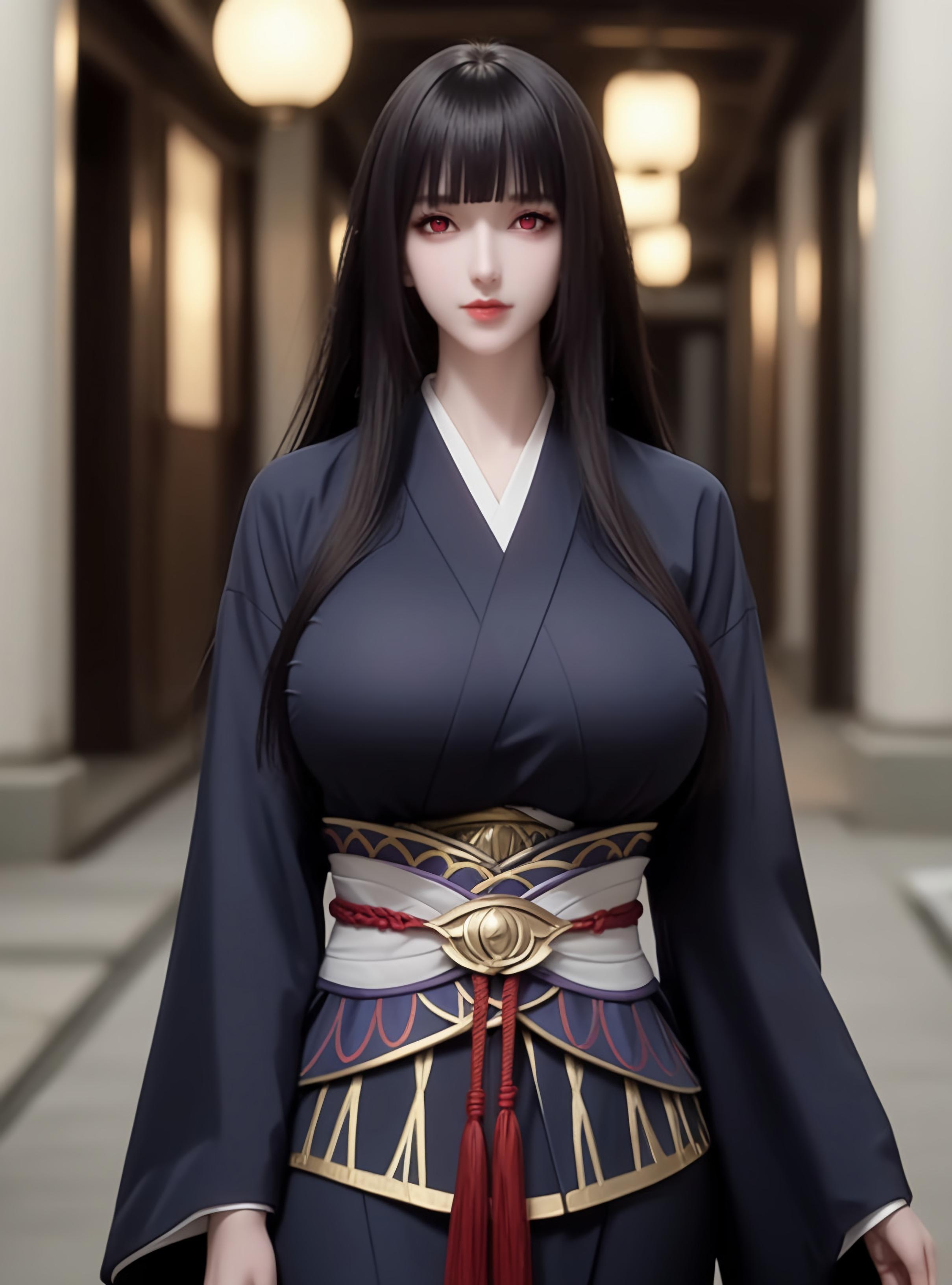 AI Generated Anime Girl - Glass：黑色短发巨乳多角色 学生护士女仆兔郎体操服皮衣透明裸围裙 开档诱惑 83P