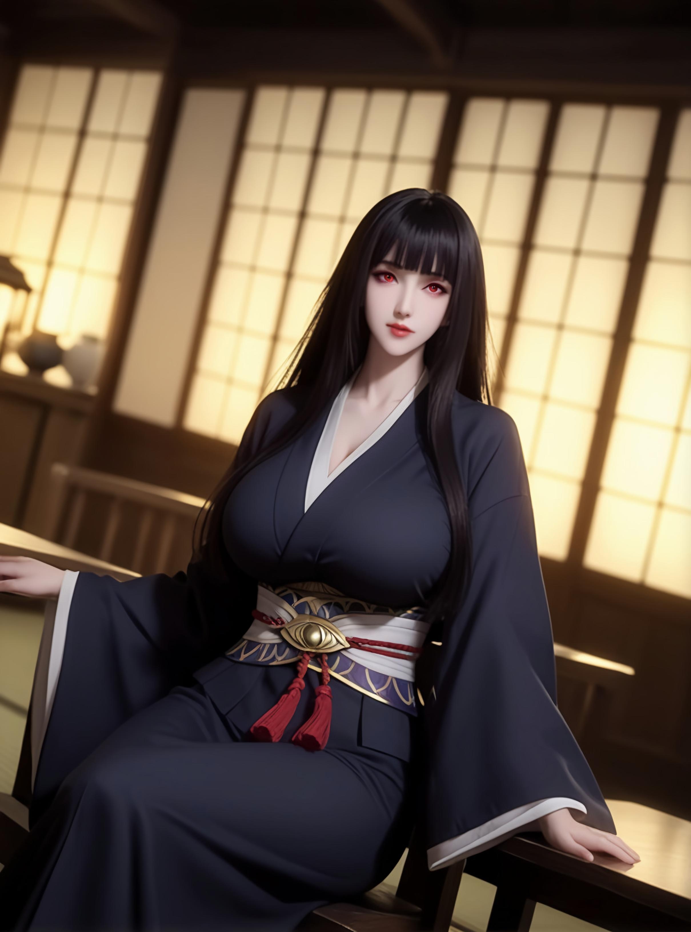 AI Generated Anime Girl - Glass：黑色短发巨乳多角色 学生护士女仆兔郎体操服皮衣透明裸围裙 开档诱惑 83P