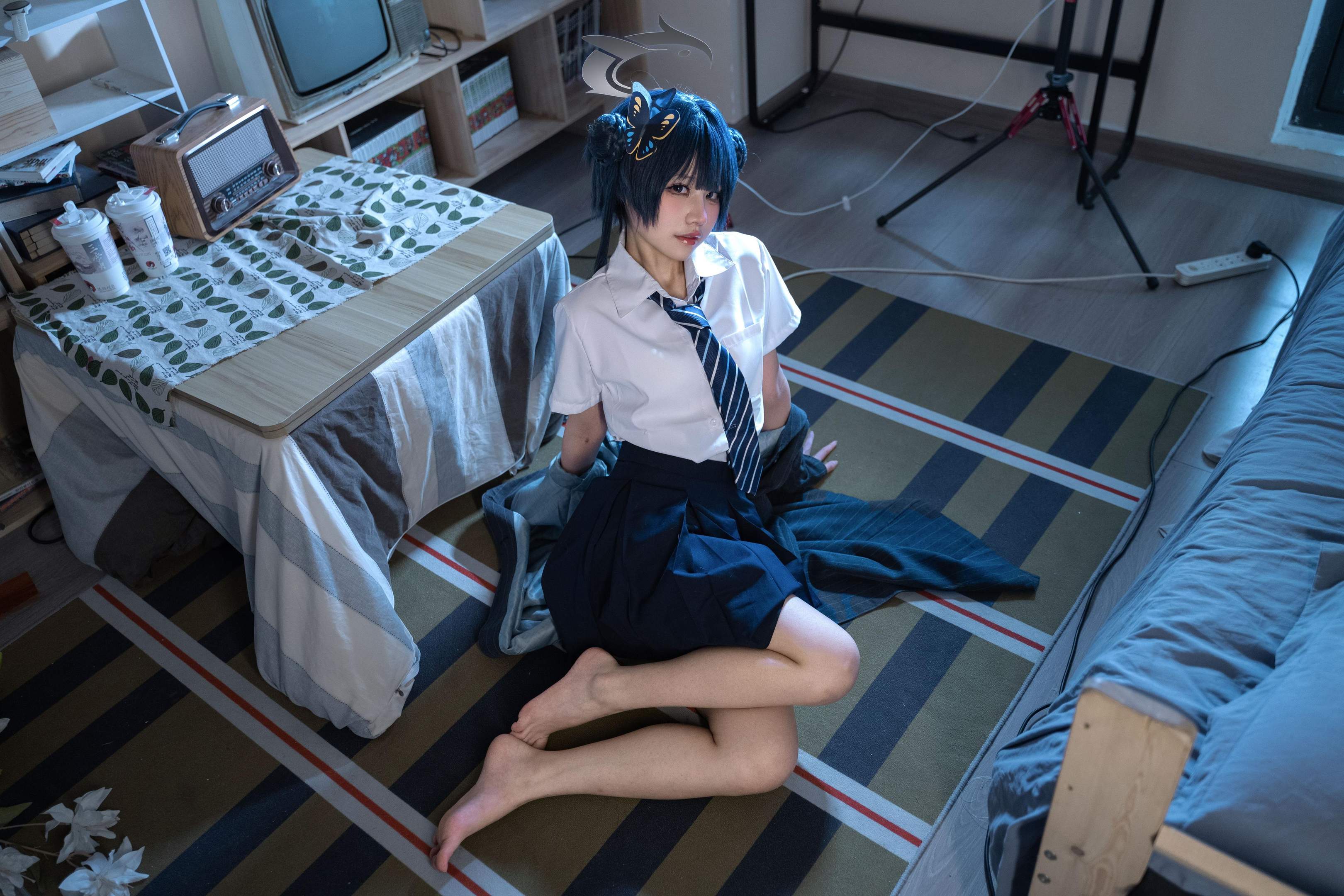 [cosplay] 清水凪 - 龙华妃咲JK：角色JK制服造型还原 校园风格与人物气质呈现 简洁构图下的日常感与角色氛围展示 52P