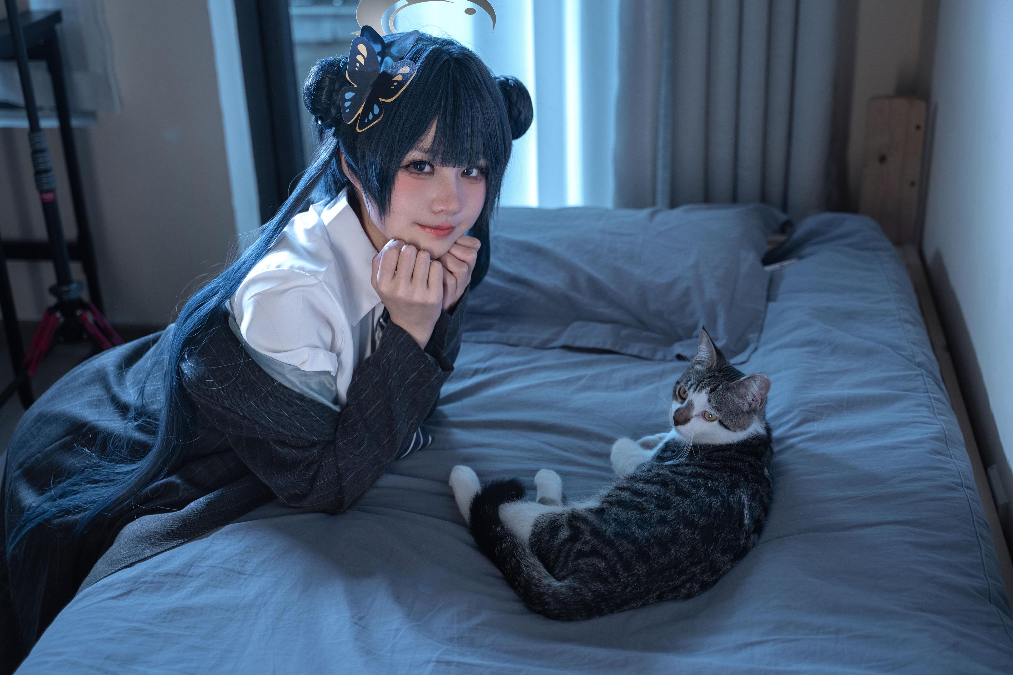 [cosplay] 清水凪 - 龙华妃咲JK：角色JK制服造型还原 校园风格与人物气质呈现 简洁构图下的日常感与角色氛围展示 52P