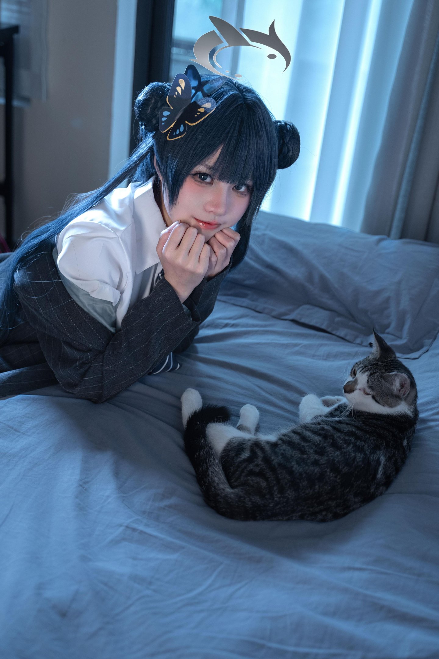 [cosplay] 清水凪 - 龙华妃咲JK：角色JK制服造型还原 校园风格与人物气质呈现 简洁构图下的日常感与角色氛围展示 52P