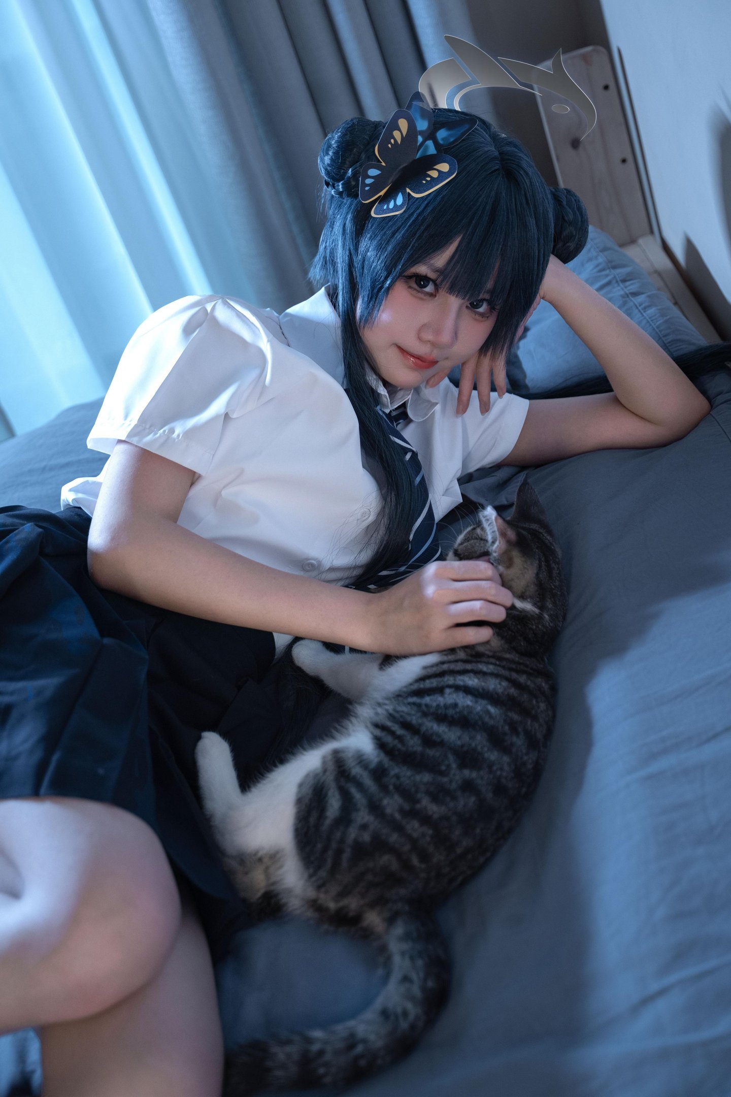 [cosplay] 清水凪 - 龙华妃咲JK：角色JK制服造型还原 校园风格与人物气质呈现 简洁构图下的日常感与角色氛围展示 52P