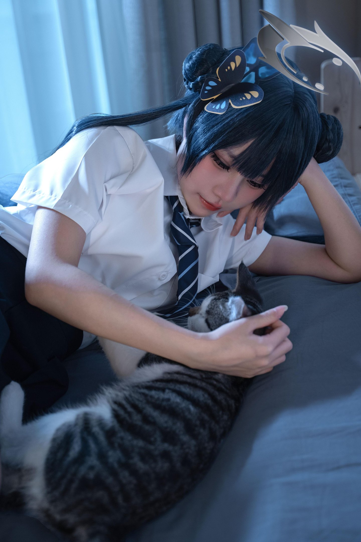 [cosplay] 清水凪 - 龙华妃咲JK：角色JK制服造型还原 校园风格与人物气质呈现 简洁构图下的日常感与角色氛围展示 52P