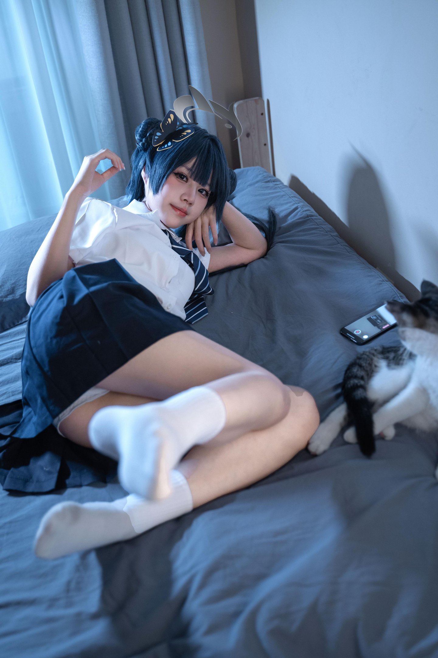 [cosplay] 清水凪 - 龙华妃咲JK：角色JK制服造型还原 校园风格与人物气质呈现 简洁构图下的日常感与角色氛围展示 52P