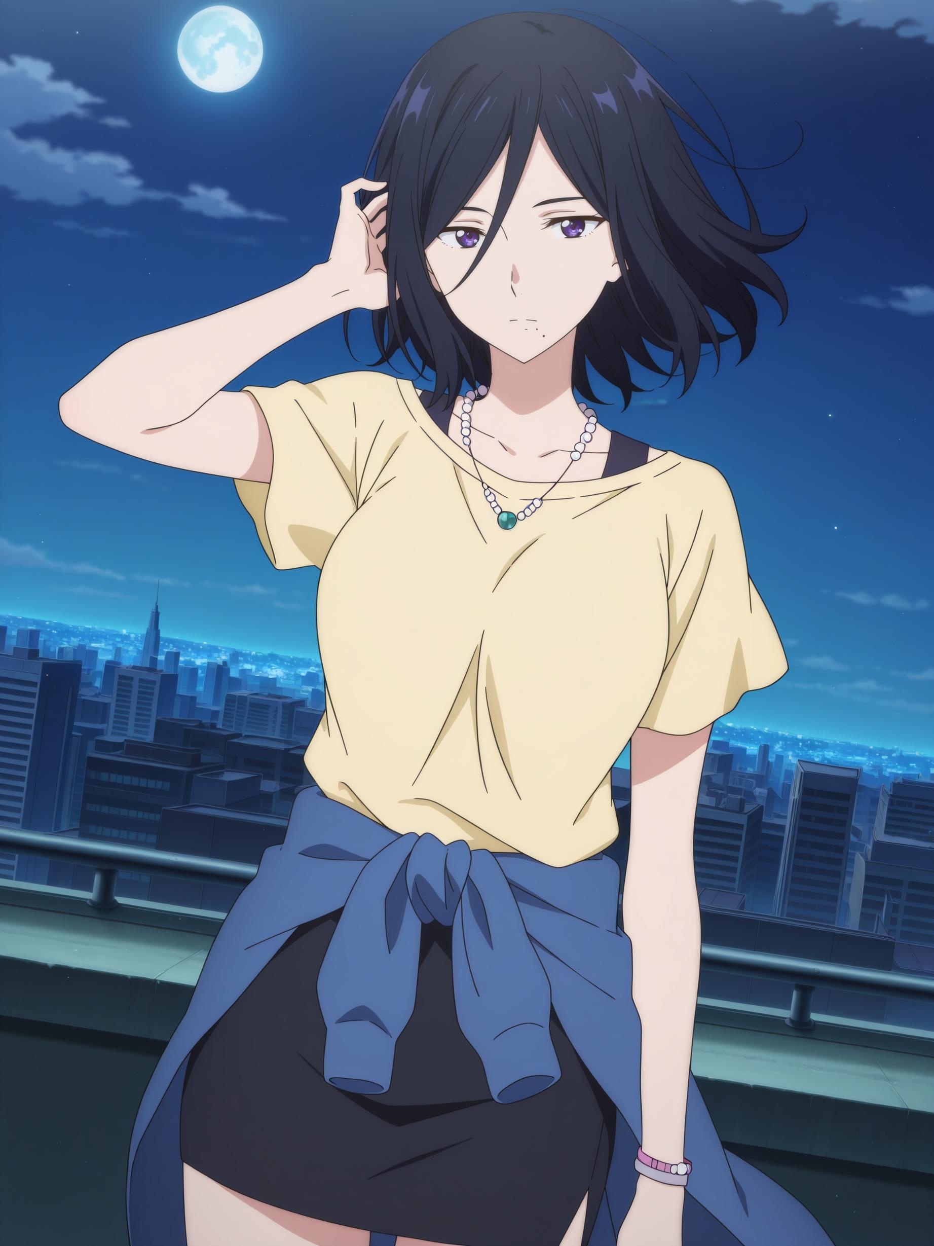 AI Generated Anime Girl - 名濑泉：境界的彼方白皙肌肤 美胸完美曲线下展现撩人姿势 80P