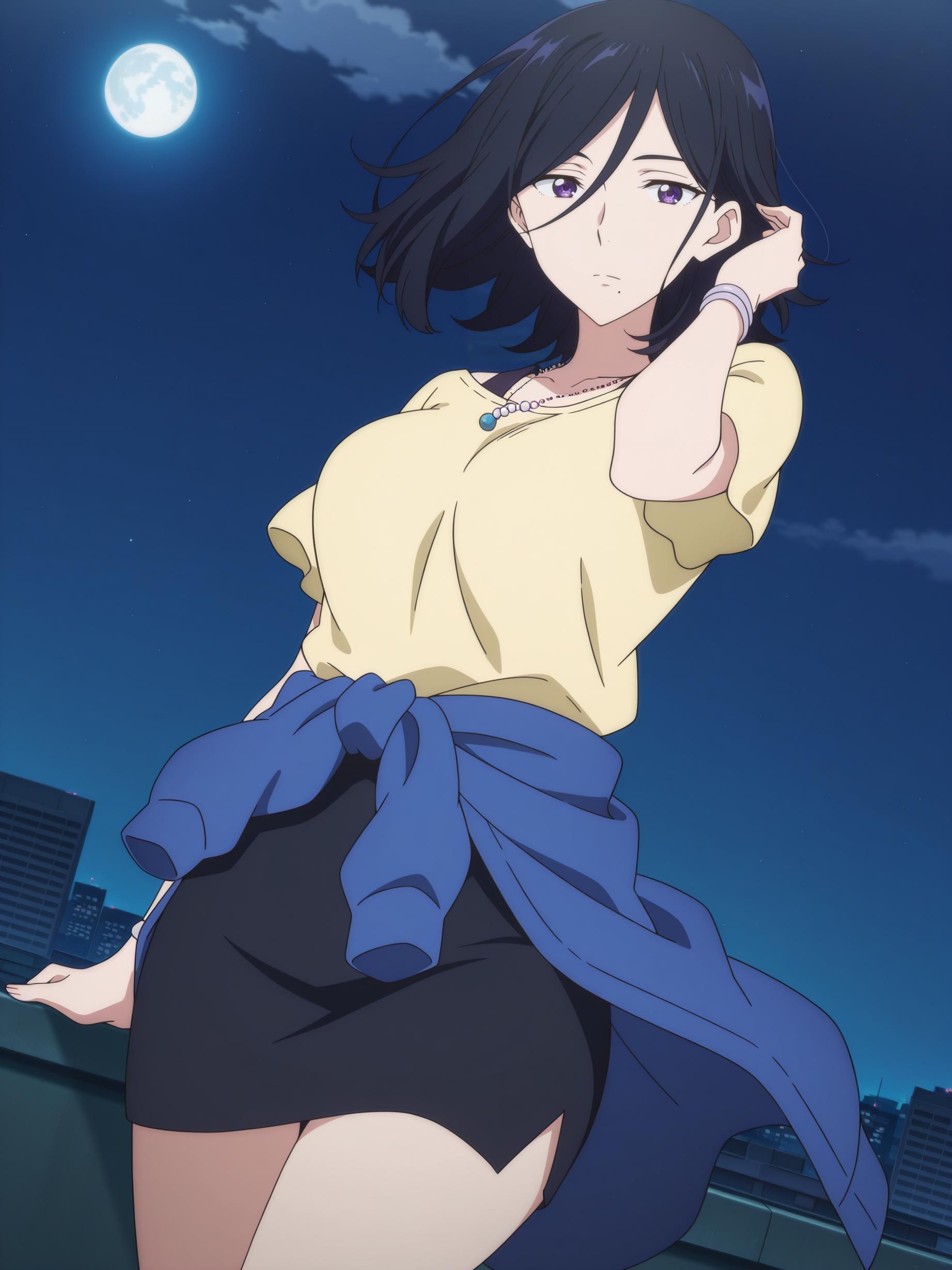 AI Generated Anime Girl - 名濑泉：境界的彼方白皙肌肤 美胸完美曲线下展现撩人姿势 80P