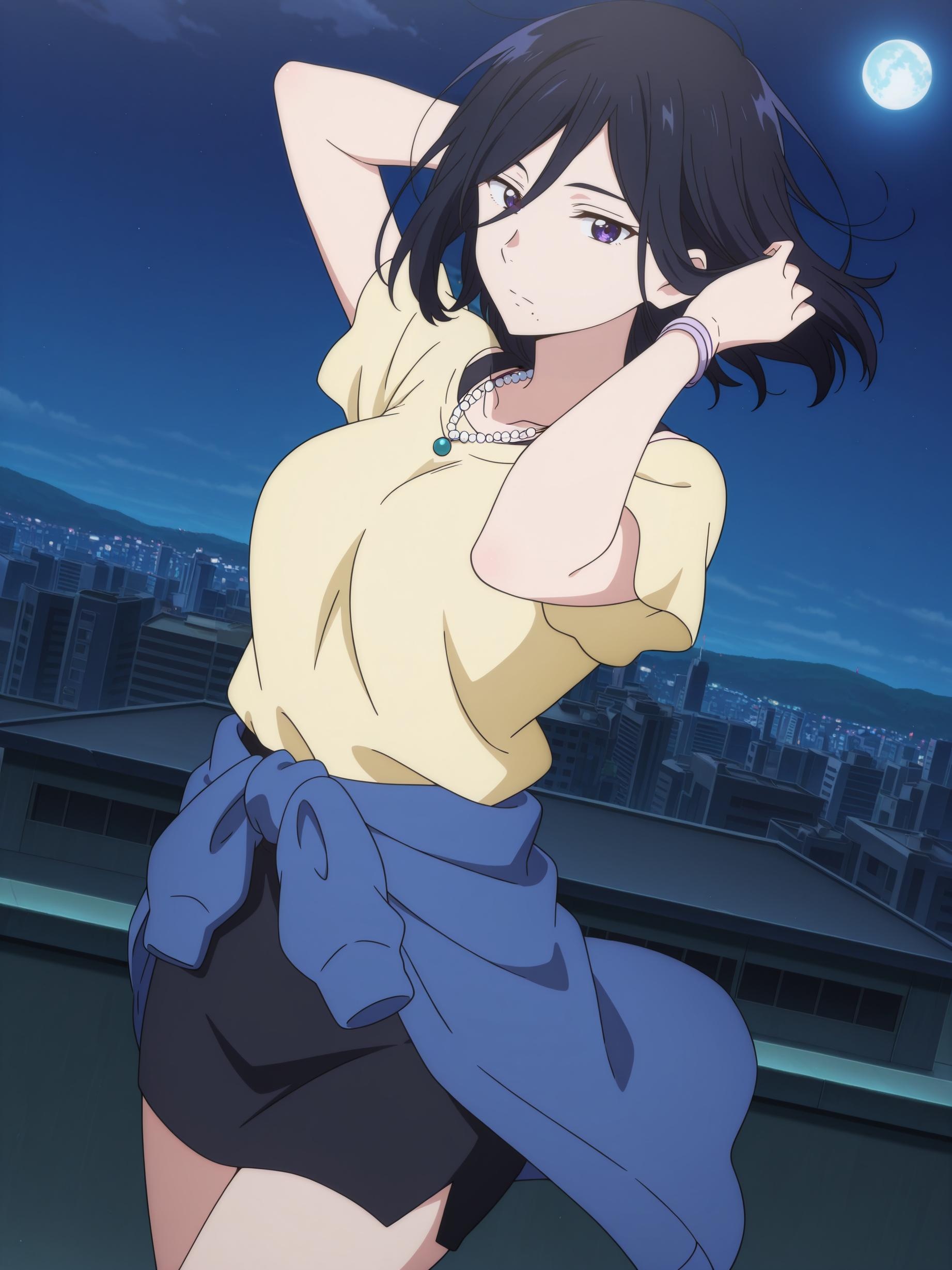 AI Generated Anime Girl - 名濑泉：境界的彼方白皙肌肤 美胸完美曲线下展现撩人姿势 80P