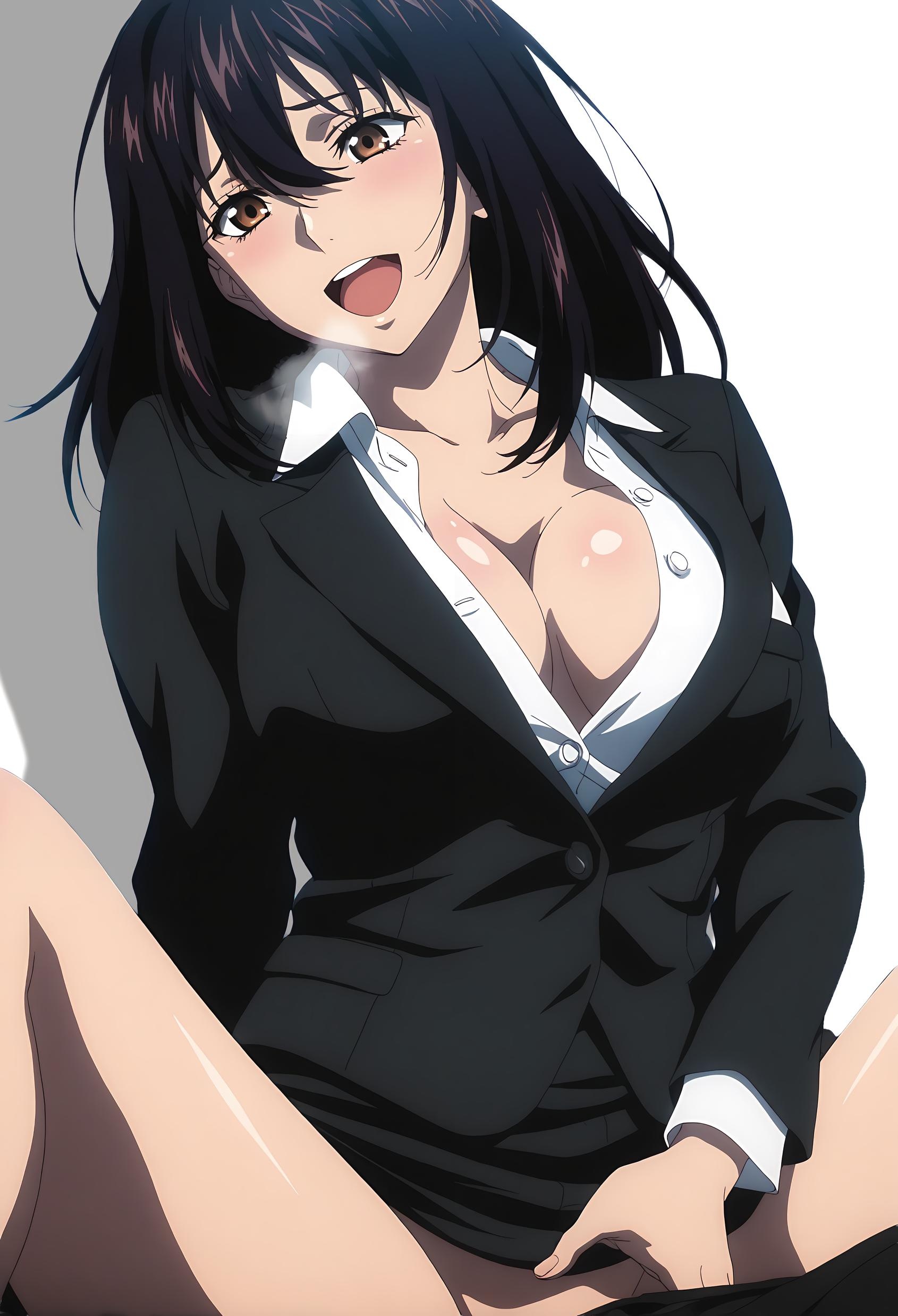 AI Generated Anime Girl - 姬柊雪菜：噬血狂袭白虎少女 撩人姿势下低胸装展现性感诱惑 102P