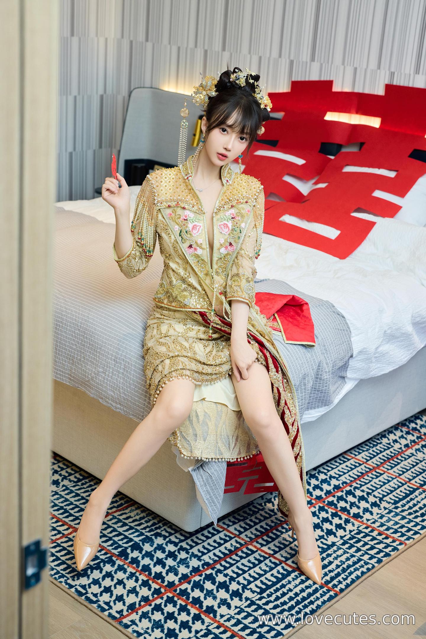 사진] 玥儿玥er - 수인망 섹시한 수화복 테마 화보: 중식 신부 드레스와 부드러운 몸매의 조화로 전통과 섹시함이 공존하는 동양의 매력 84P