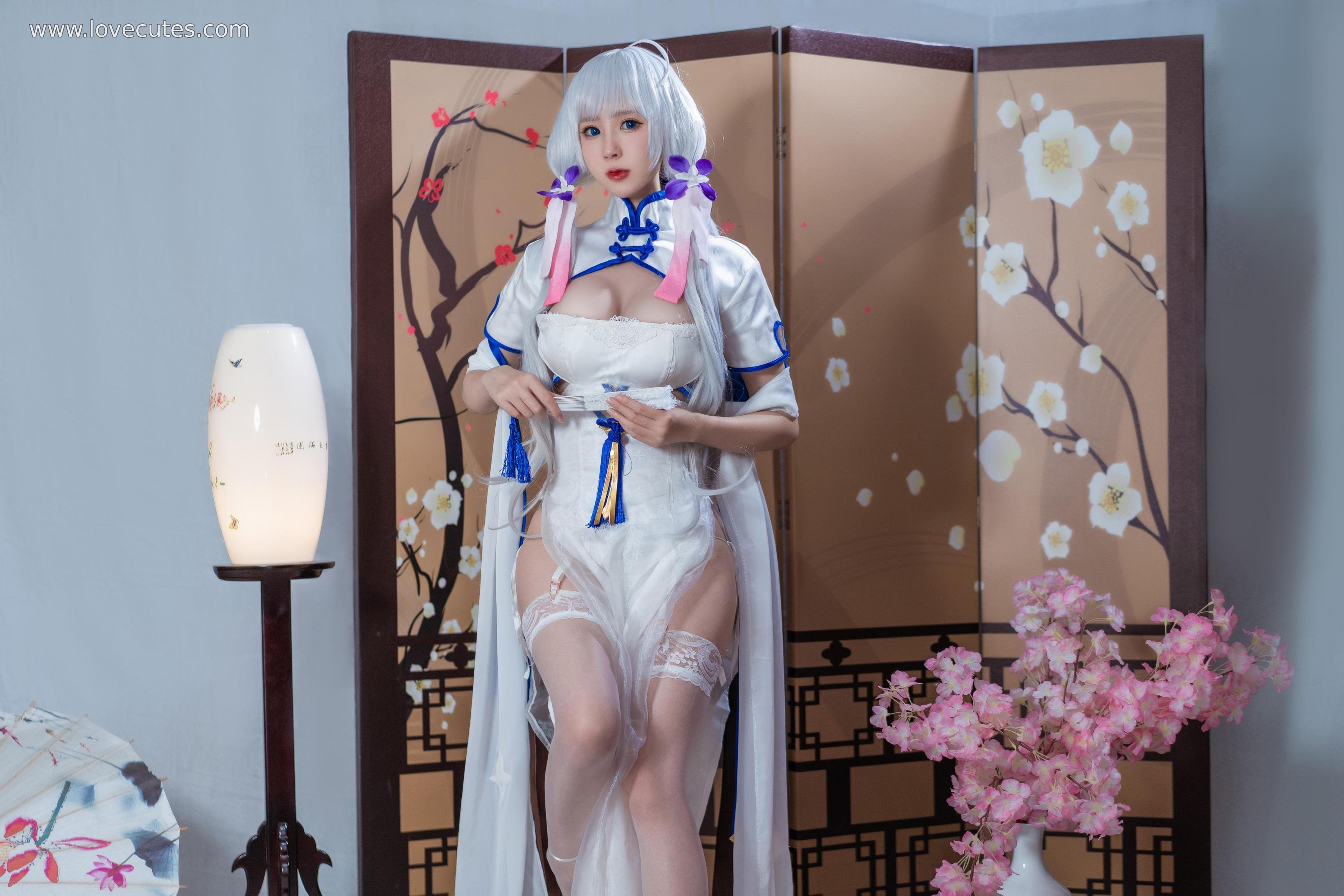 [cosplay] 西园寺南歌 - 碧蓝航线「光辉」旗袍造型：东方旗袍与舰娘角色融合 展现优雅与性感并存的视觉魅力 24P