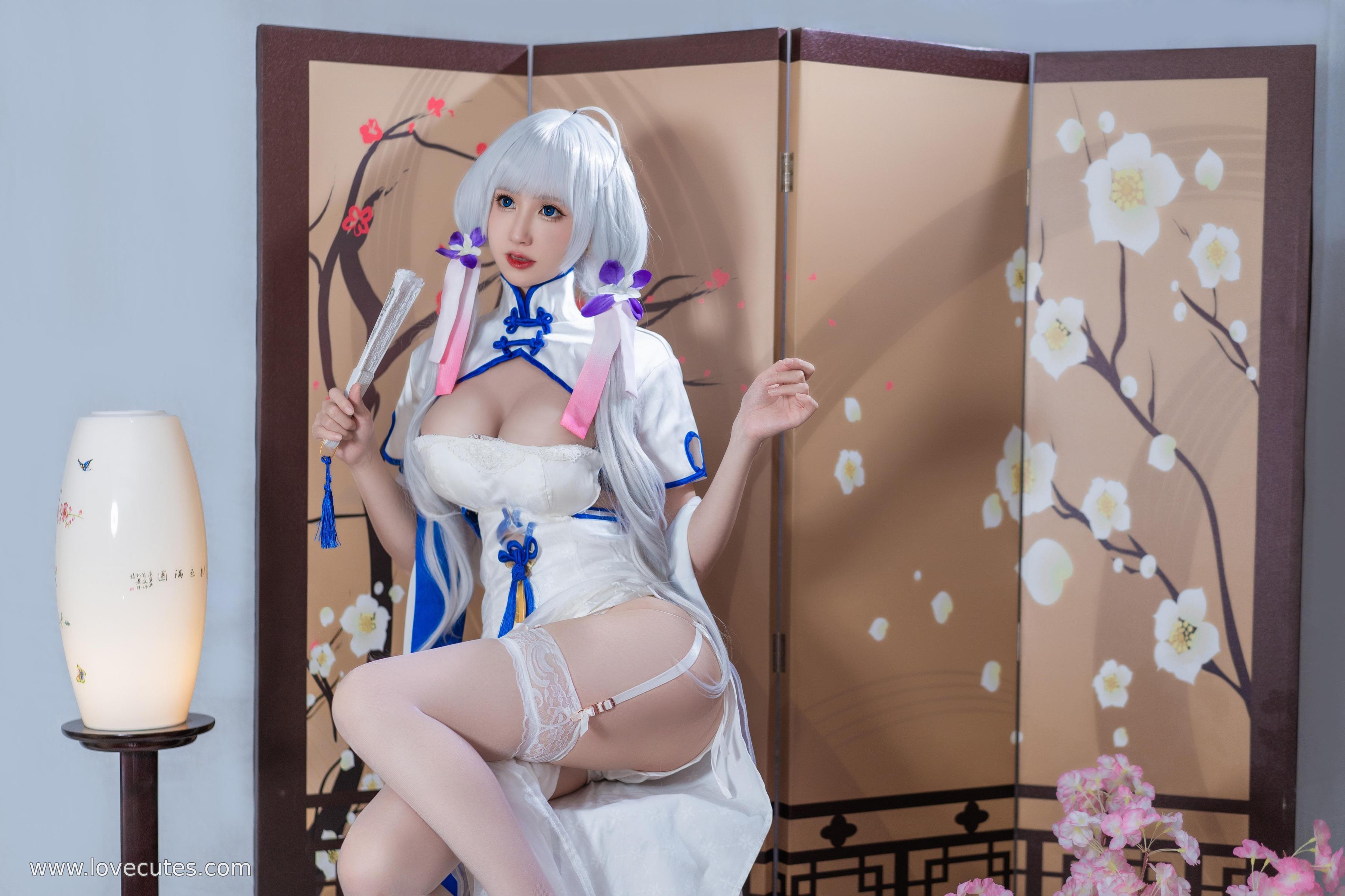 [cosplay] 西园寺南歌 - 碧蓝航线「光辉」旗袍造型：东方旗袍与舰娘角色融合 展现优雅与性感并存的视觉魅力 24P