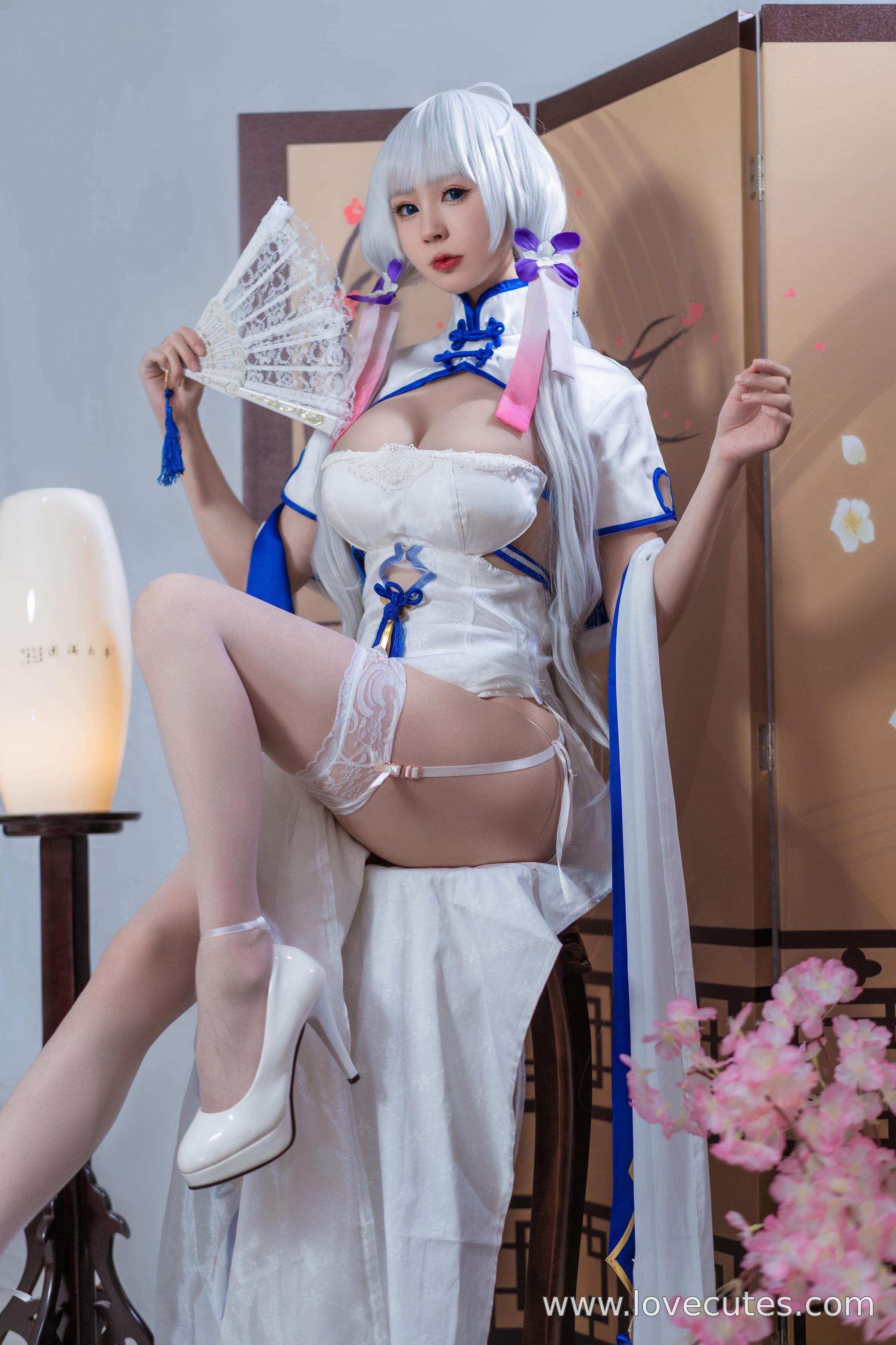 [cosplay] 西园寺南歌 - 碧蓝航线「光辉」旗袍造型：东方旗袍与舰娘角色融合 展现优雅与性感并存的视觉魅力 24P