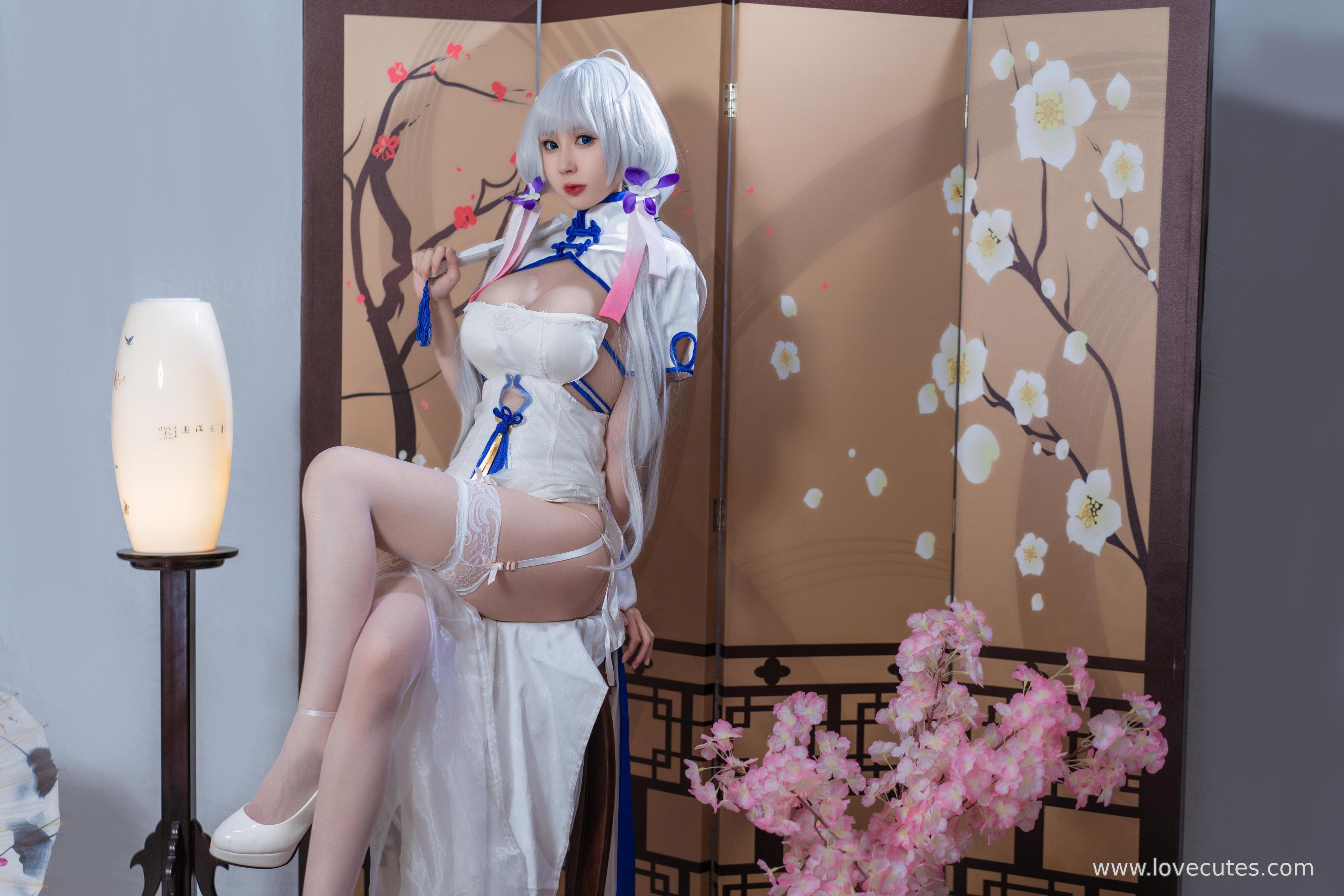 [cosplay] 西园寺南歌 - 碧蓝航线「光辉」旗袍造型：东方旗袍与舰娘角色融合 展现优雅与性感并存的视觉魅力 24P