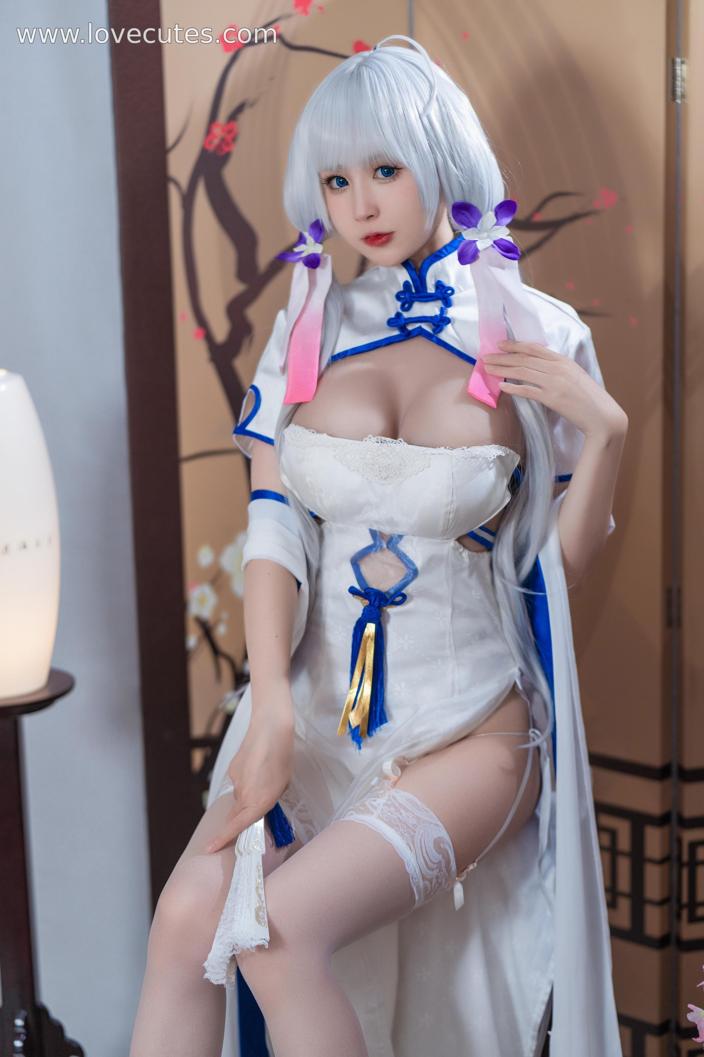 [cosplay] 西园寺南歌 - 碧蓝航线「光辉」旗袍造型：东方旗袍与舰娘角色融合 展现优雅与性感并存的视觉魅力 24P
