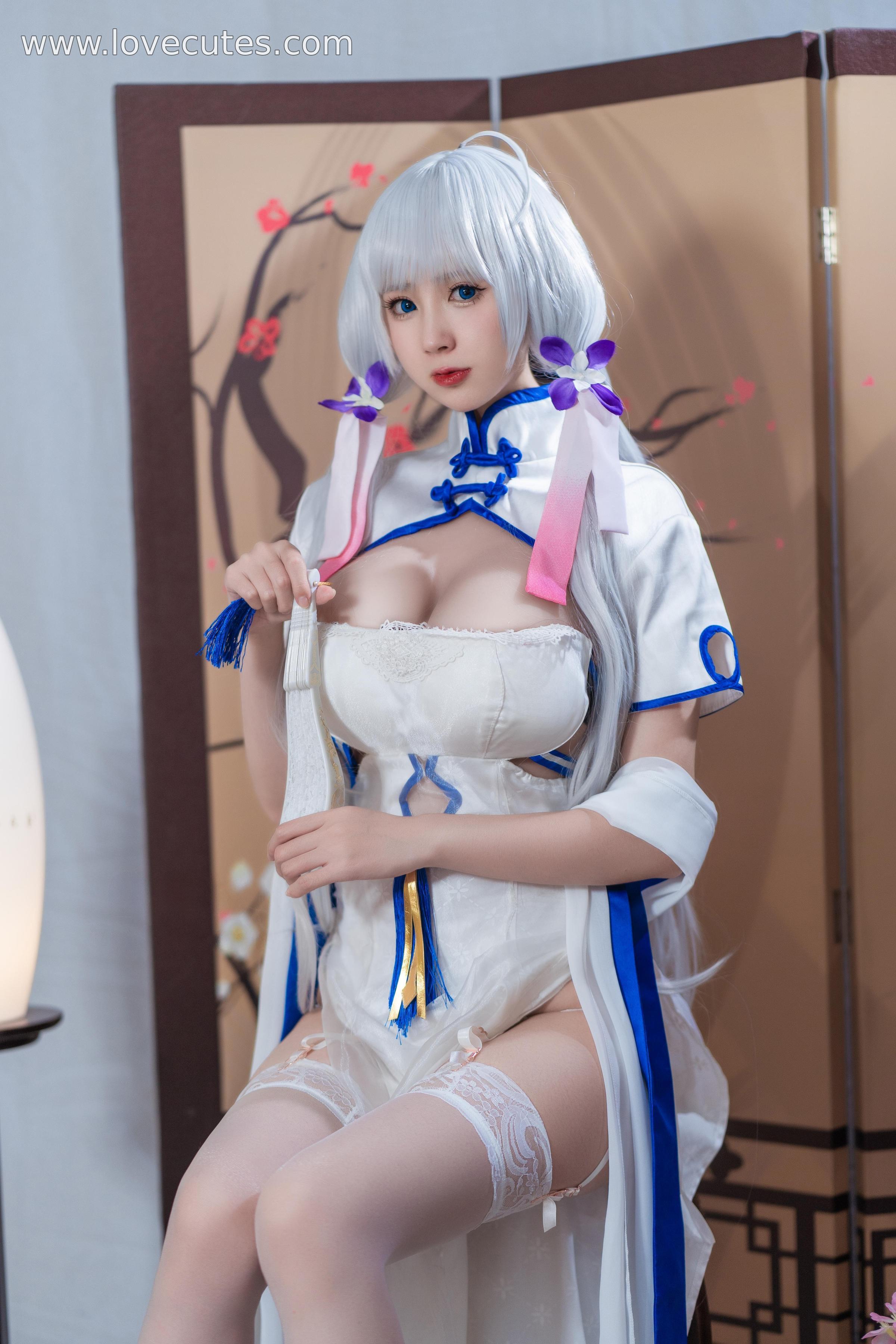 [cosplay] 西园寺南歌 - 碧蓝航线「光辉」旗袍造型：东方旗袍与舰娘角色融合 展现优雅与性感并存的视觉魅力 24P