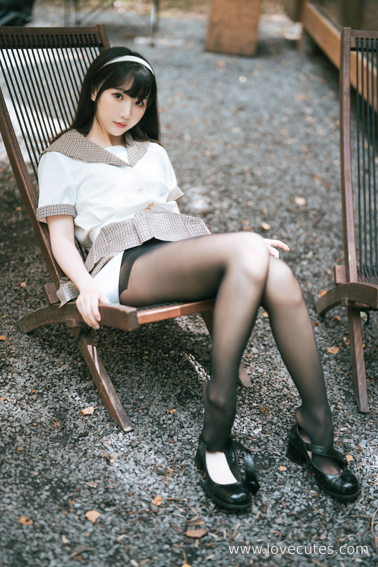 '[cosplay] Mặt Bánh Tiên Nữ - Cosplay Đen Tất Cắm Trại JK: Cô Gái JK Gợi Cảm Thực Tế, Đồng Phục Đen Tất Cắm Trại, Váy Rách, Mông Nâng, Mở Đường, Kích Thích Tối Đa 40P'