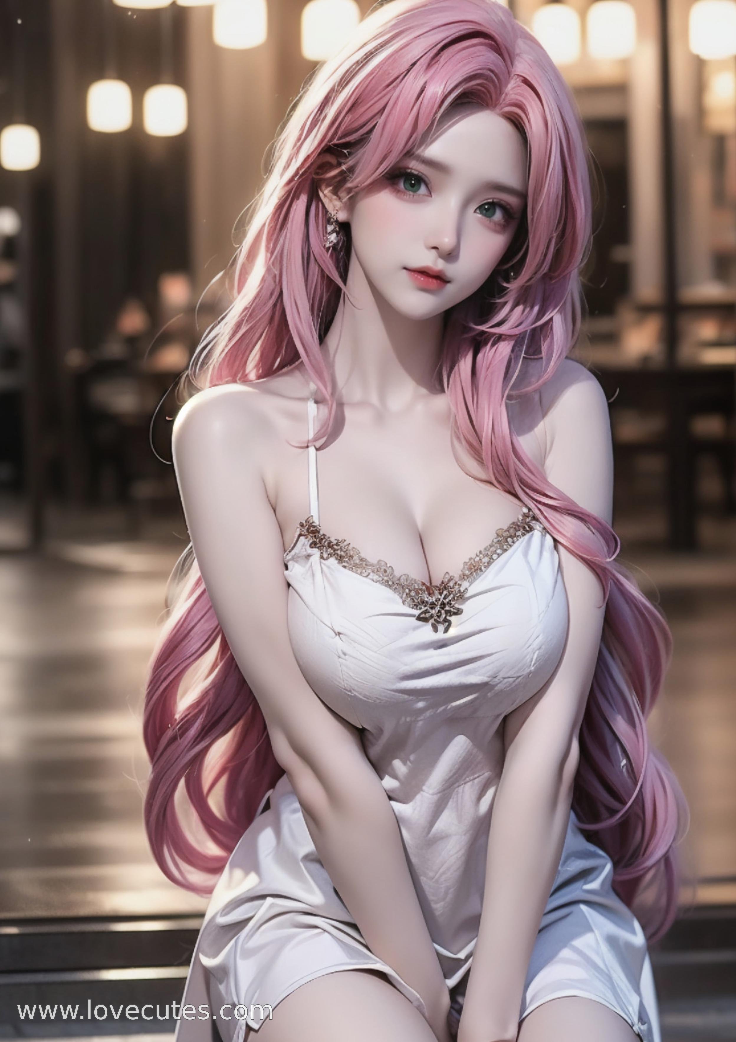 AI Generated Anime Girl - 萨勒芬妮：星之守护者白虎少女 湿身撩人姿势下展现极致诱惑 68P