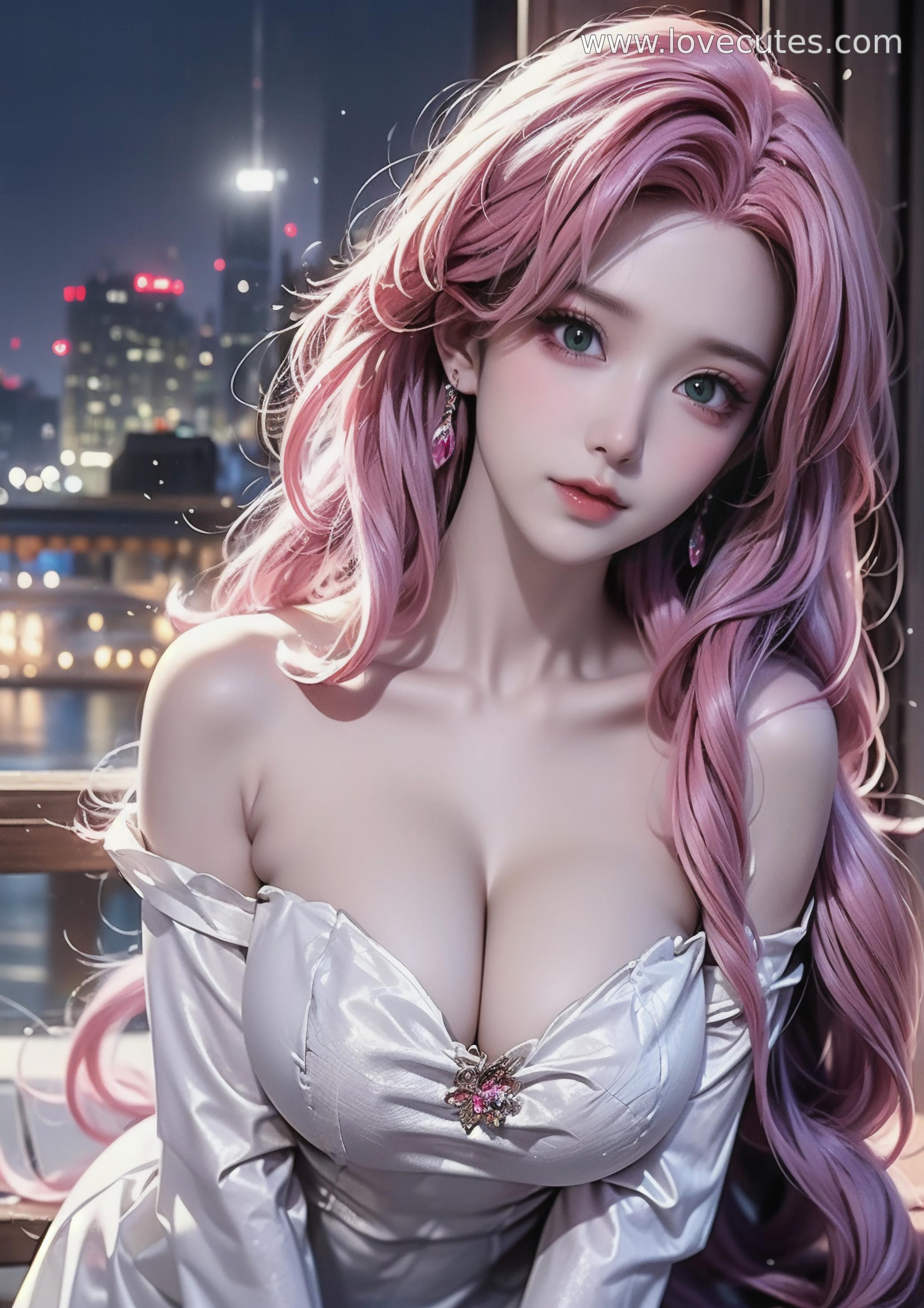 AI Generated Anime Girl - 萨勒芬妮：星之守护者白虎少女 湿身撩人姿势下展现极致诱惑 68P