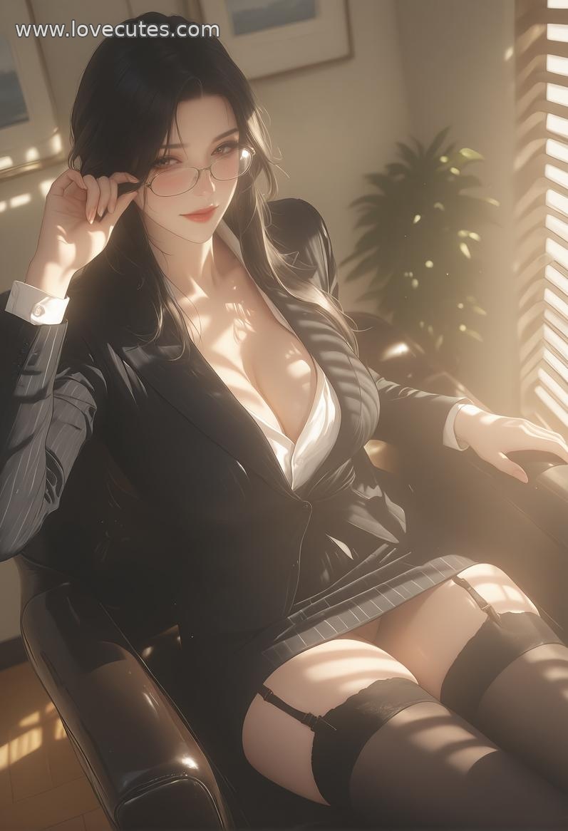 AI Generated Anime Girl - 轻熟风秘书：职场美女撩人姿势下美胸完美曲线展现极致诱惑 138P