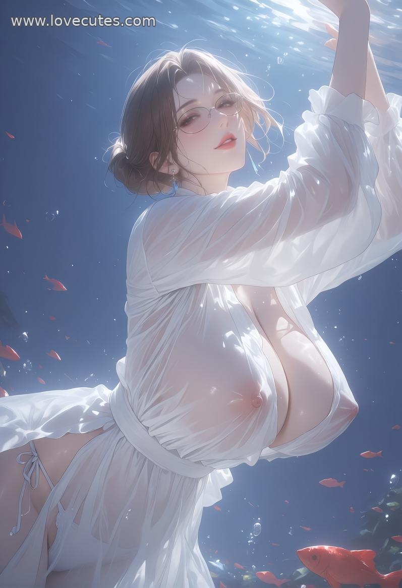 AI Generated Anime Girl - 轻熟风秘书：职场美女湿身撩人姿势下美腿展现极致诱惑 63P