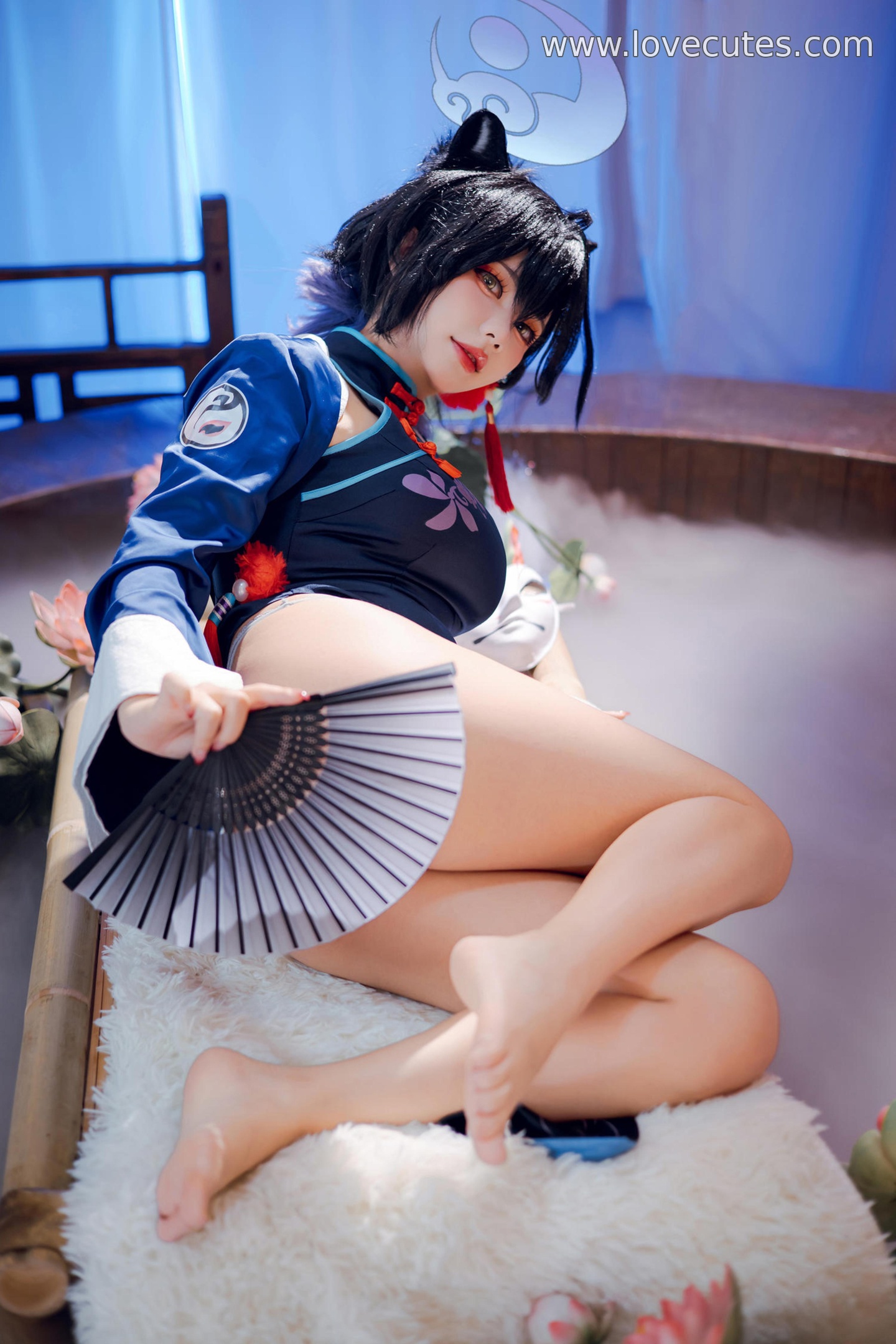 [cosplay] 是一只熊仔吗 - 漆原辉夜：国风旗袍+古装氛围 眼神和姿态很撩人 细节质感在线 55P