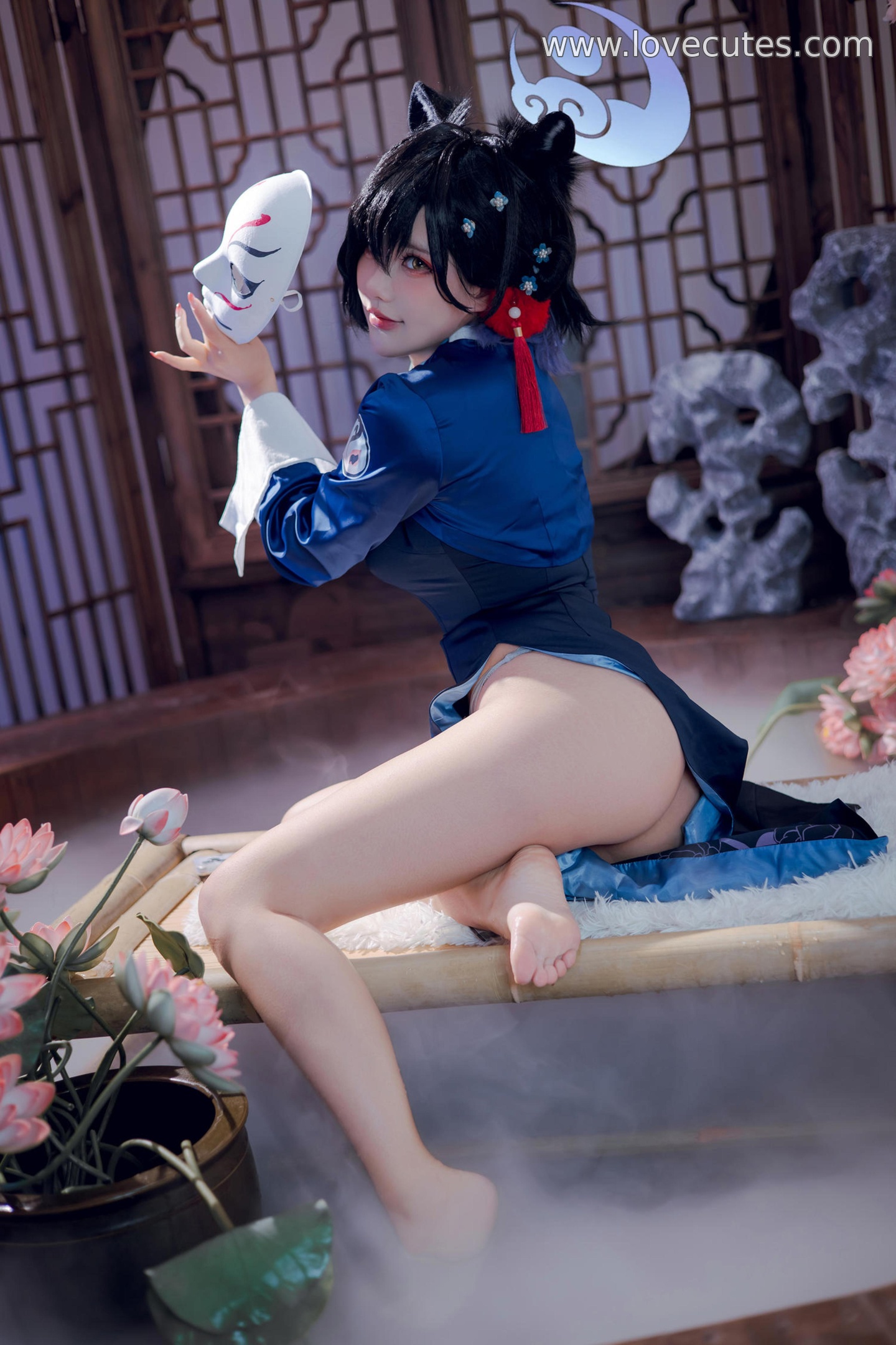 [cosplay] 是一只熊仔吗 - 漆原辉夜：国风旗袍+古装氛围 眼神和姿态很撩人 细节质感在线 55P