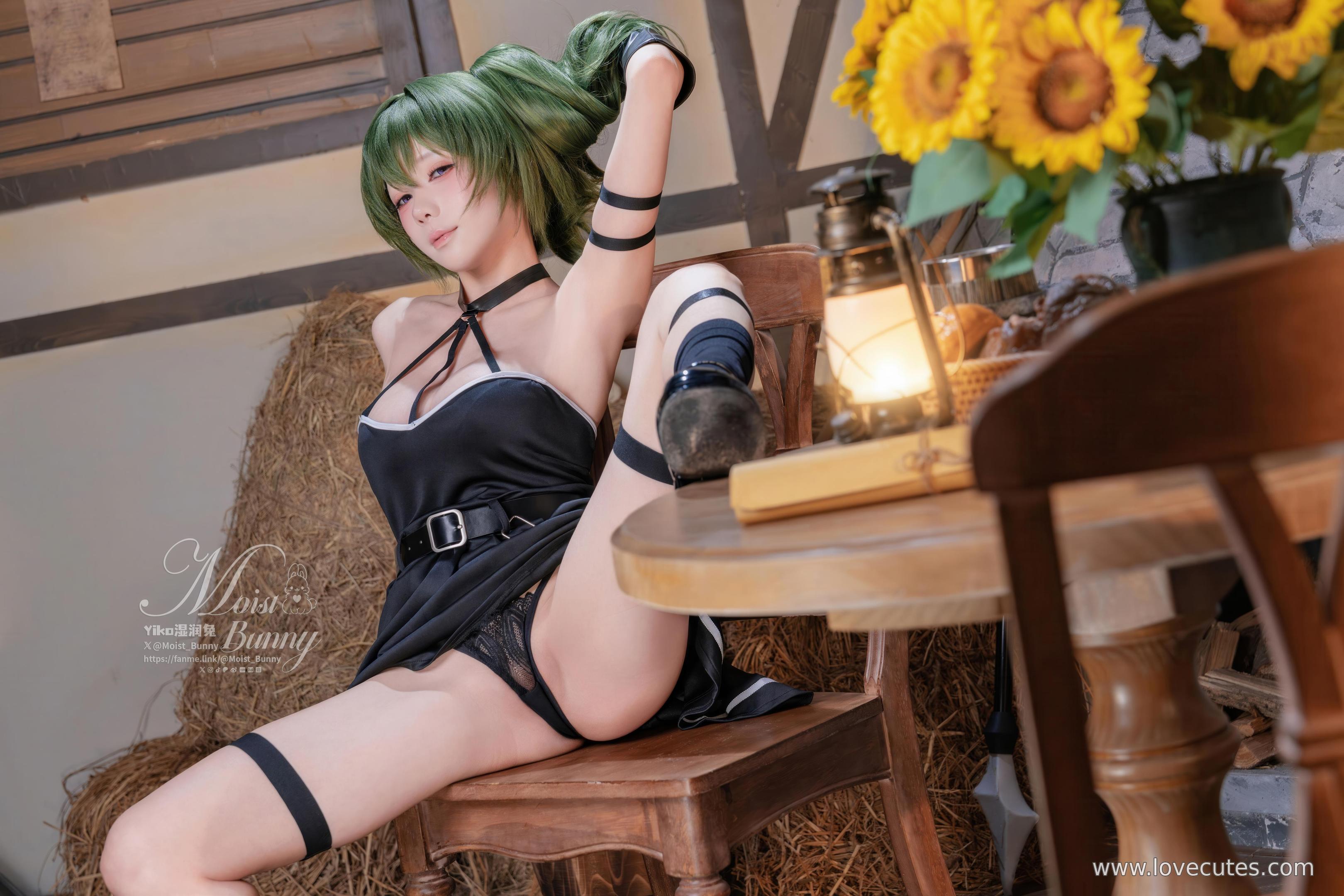 [cosplay] 黏黏团子兔 - 葬送的芙莉莲·尤贝尔 暗黑系气质拉满 造型还原+氛围感镜头 表情与姿态很到位 113P+3V