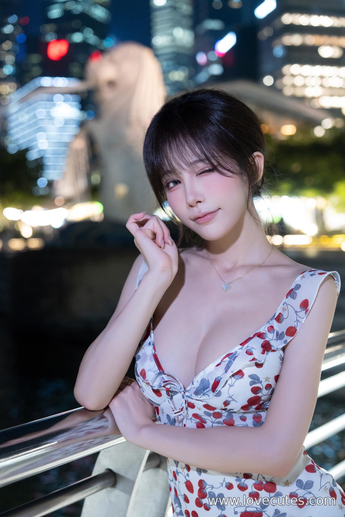 [模特] 水淼aqua - 新加坡夜拍留恋：新加坡城市夜景旅拍 霓虹灯光+街头氛围 镜头干净耐看 12P