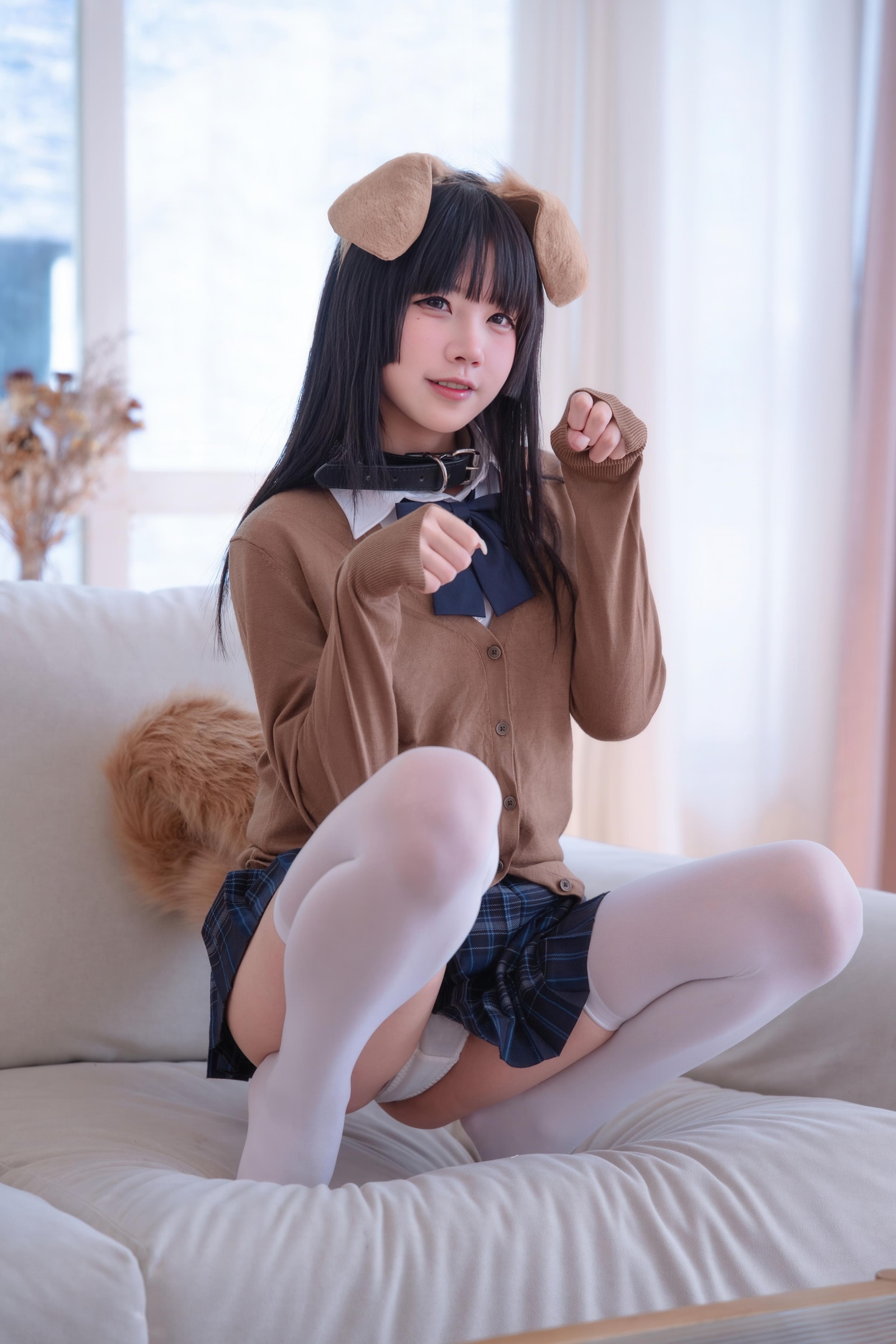 [cosplay] 清水凪 - 小凪汪汪：JK制服搭配白丝的甜系氛围 可爱元气感很足 56P