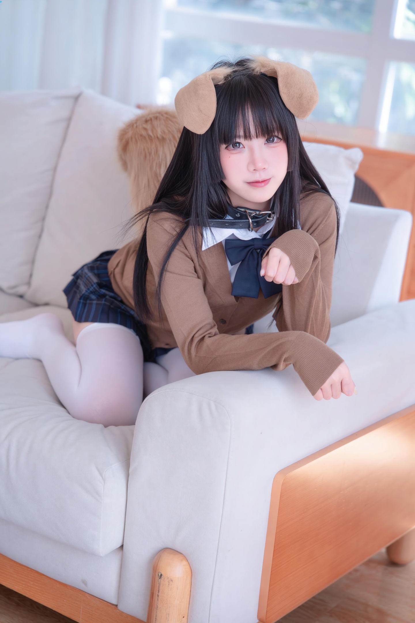 [cosplay] 清水凪 - 小凪汪汪：JK制服搭配白丝的甜系氛围 可爱元气感很足 56P