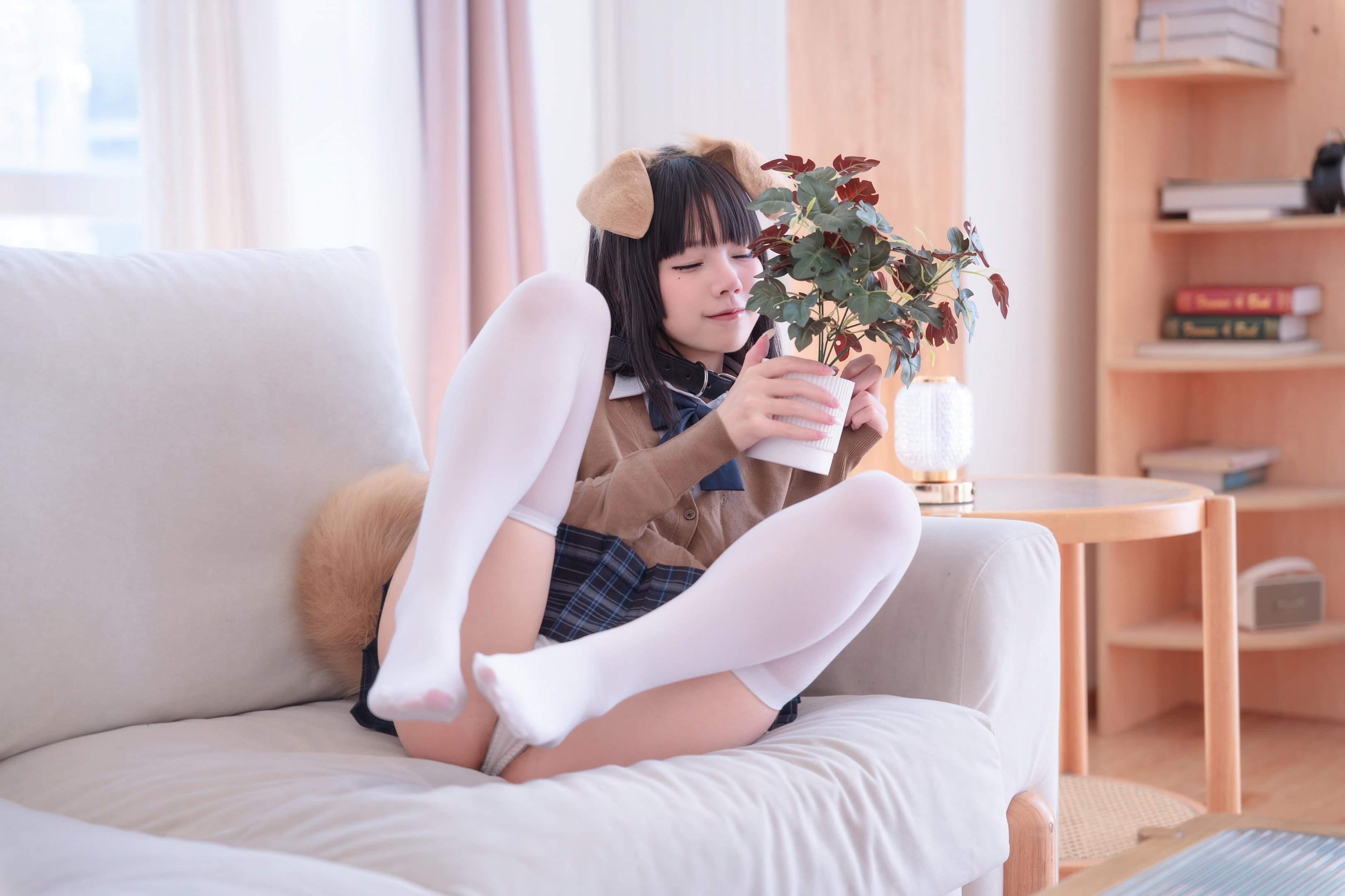 [cosplay] 清水凪 - 小凪汪汪：JK制服搭配白丝的甜系氛围 可爱元气感很足 56P