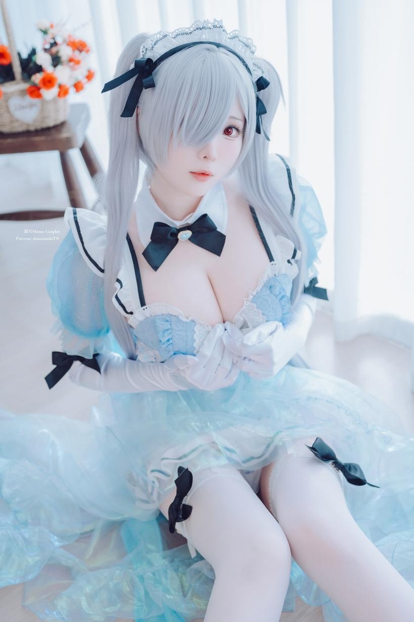 [cosplay] 霜月shimo - NIKKE灰姑娘女仆装VOL.2：白丝高跟鞋质感很在线 白嫩氛围配美乳曲线 甜辣女仆气场拉满 33P