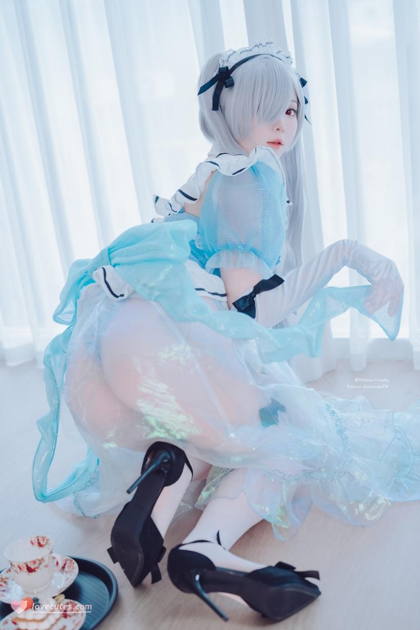 [cosplay] 霜月shimo - NIKKE灰姑娘女仆装VOL.2：白丝高跟鞋质感很在线 白嫩氛围配美乳曲线 甜辣女仆气场拉满 33P