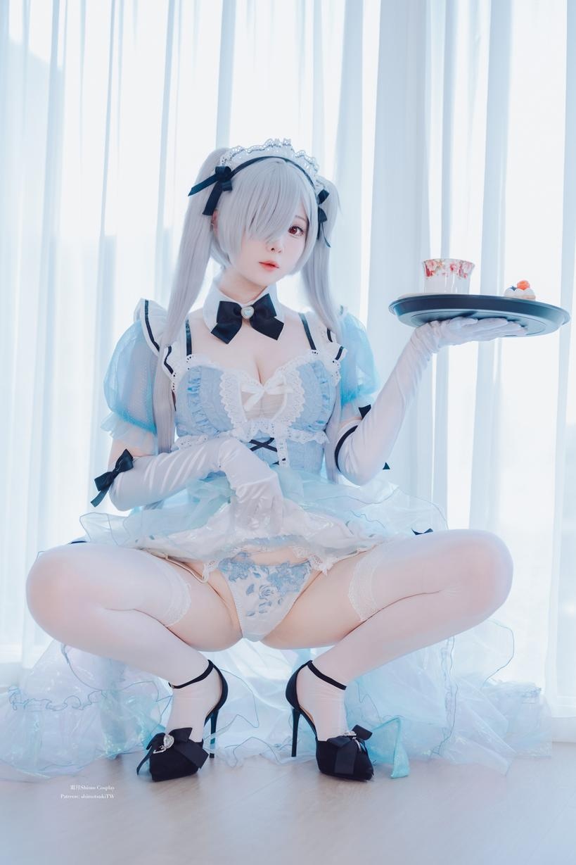 [cosplay] 霜月shimo - NIKKE灰姑娘女仆装VOL.2：白丝高跟鞋质感很在线 白嫩氛围配美乳曲线 甜辣女仆气场拉满 33P