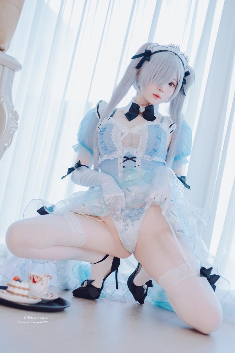 [cosplay] 霜月shimo - NIKKE灰姑娘女仆装VOL.2：白丝高跟鞋质感很在线 白嫩氛围配美乳曲线 甜辣女仆气场拉满 33P