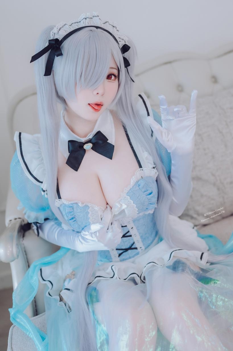 [cosplay] 霜月shimo - NIKKE灰姑娘女仆装VOL.2：白丝高跟鞋质感很在线 白嫩氛围配美乳曲线 甜辣女仆气场拉满 33P